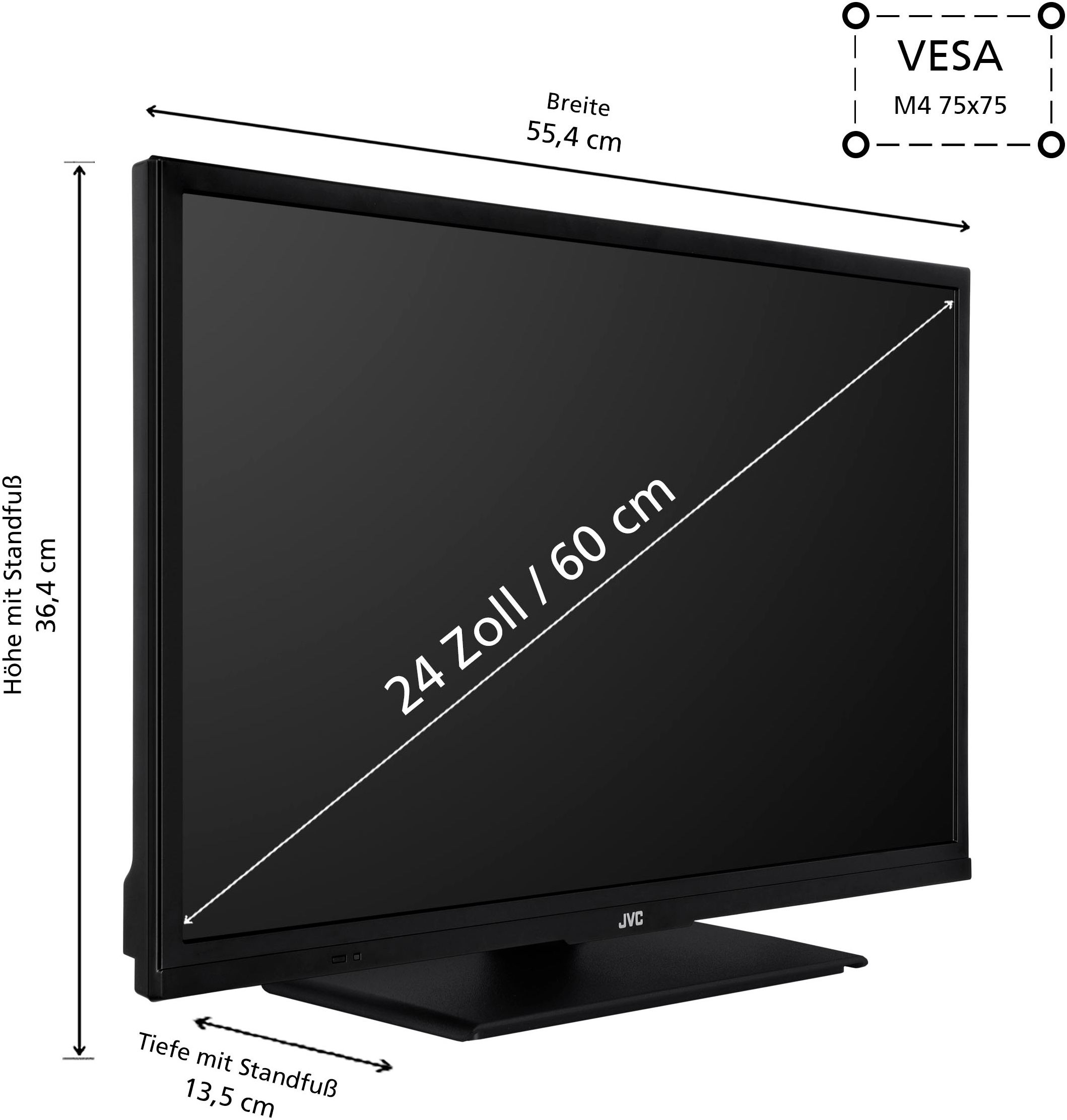 JVC LED-Fernseher »LT-24VH5455«, HD ready, Smart-TV