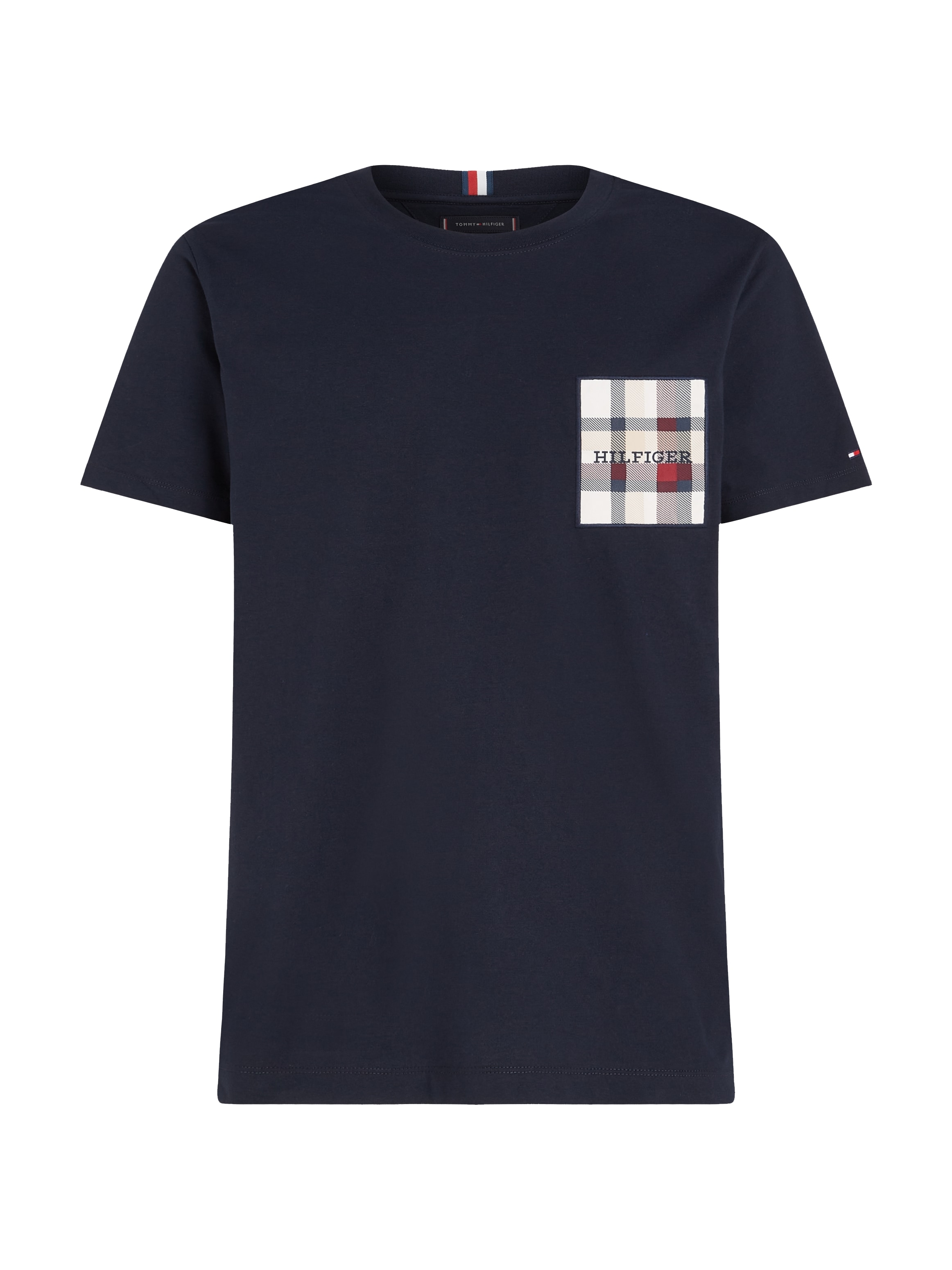 bei LABEL Tommy MONOTYPE TEE« »CHECK ♕ T-Shirt Hilfiger