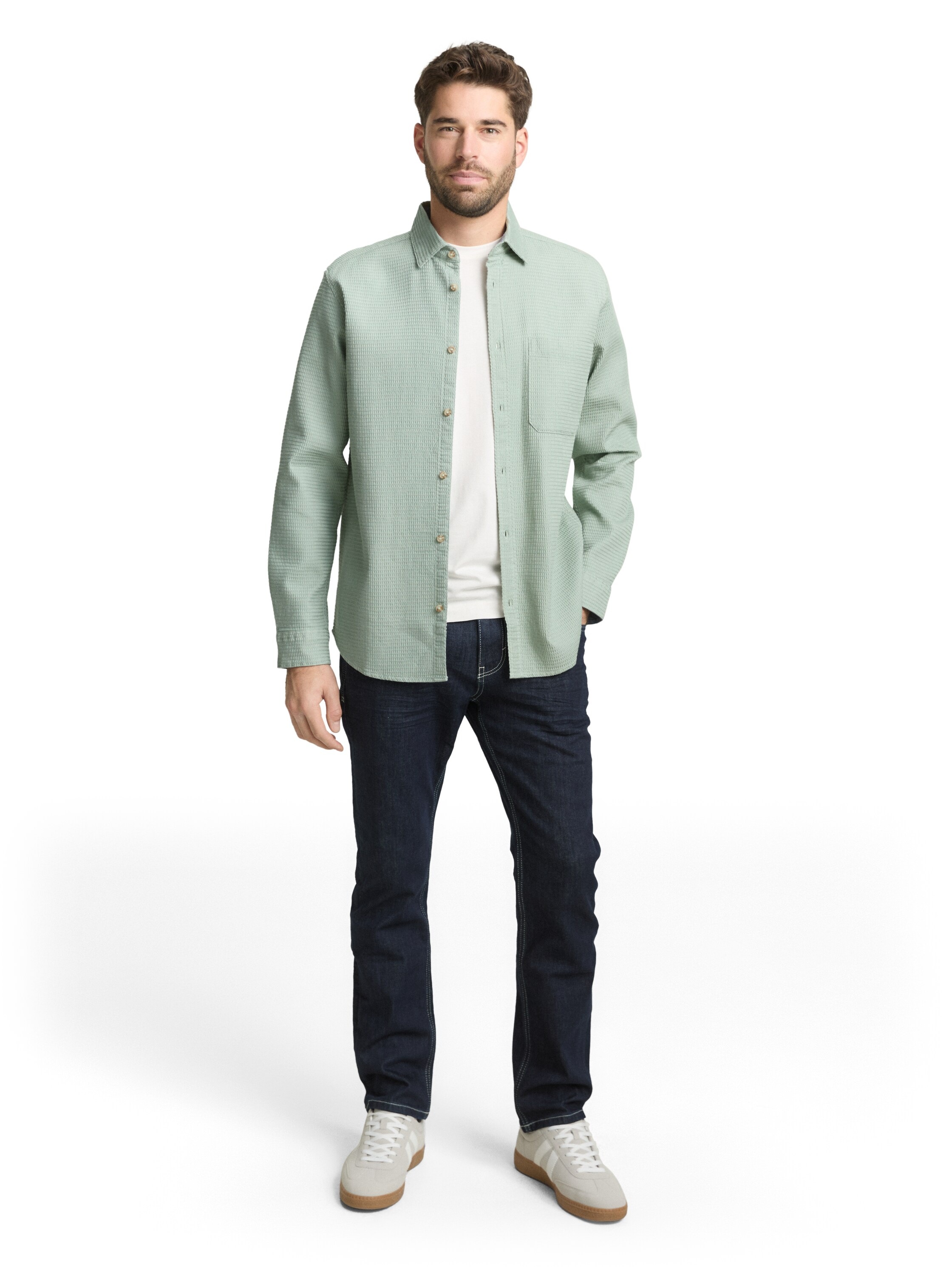 TOM TAILOR Langarmhemd mit Brust Tasche