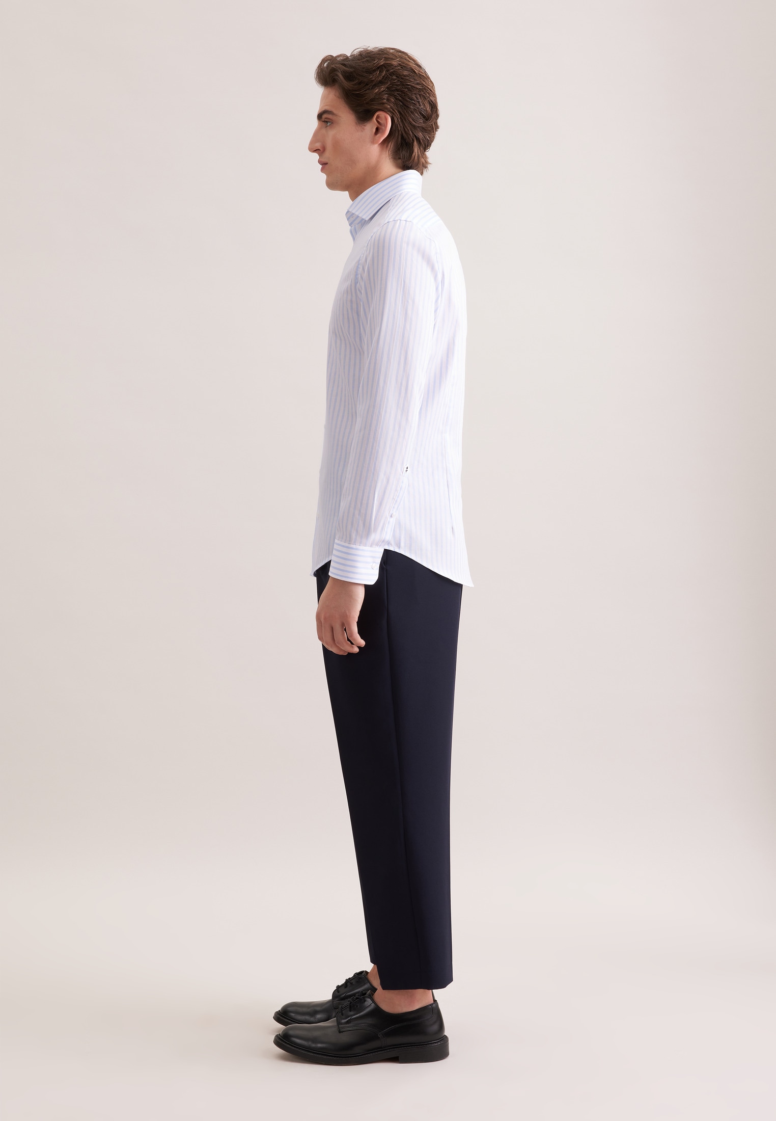 seidensticker Businesshemd »Schwarze Rose« Shaped 1/1 Extra lang Kentkragen Gestreift