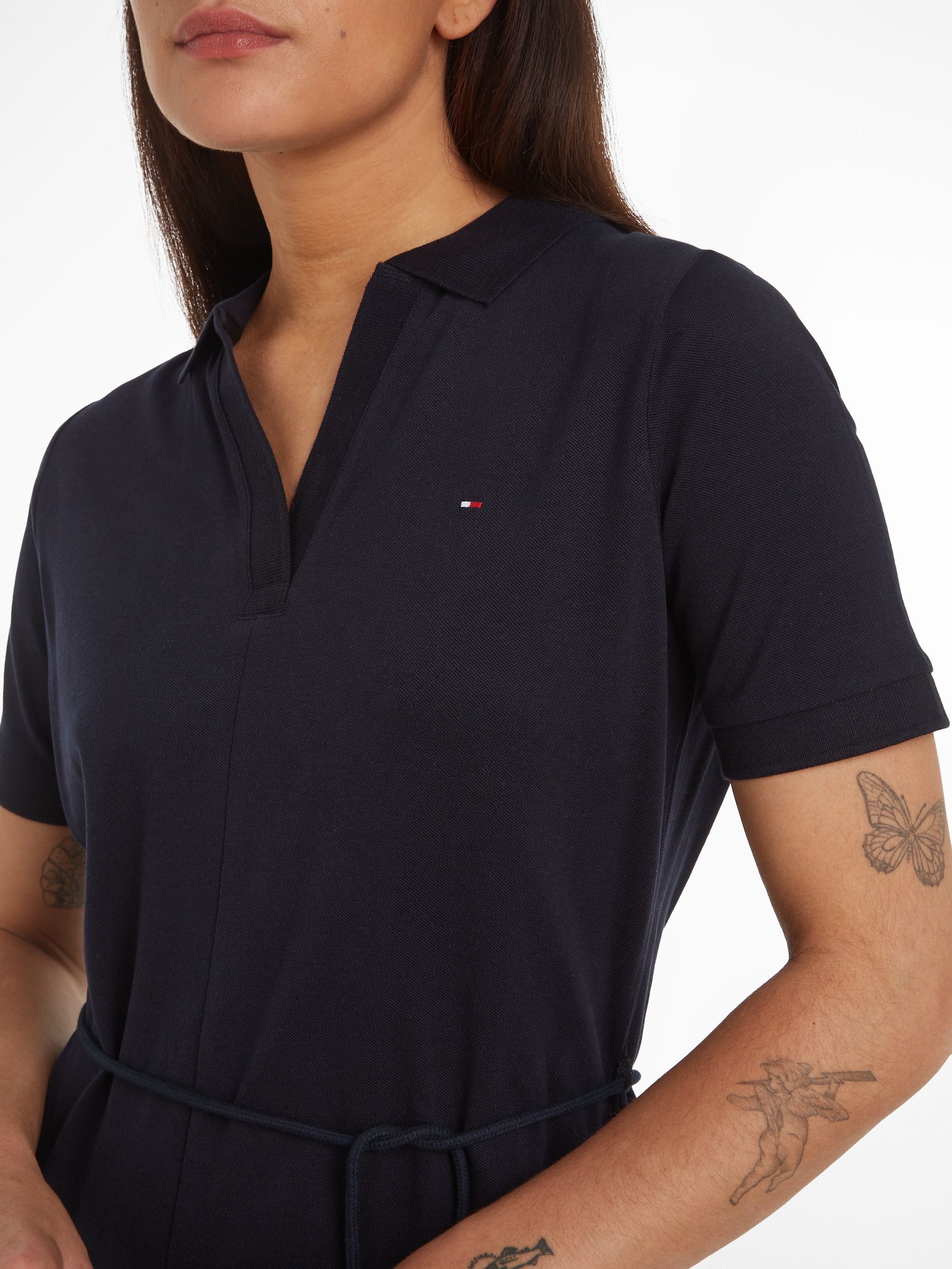 Tommy Hilfiger Polokleid »OPN PLKT LYLL POLO DRS WAIST DTL«, mit Seitenschlitzen