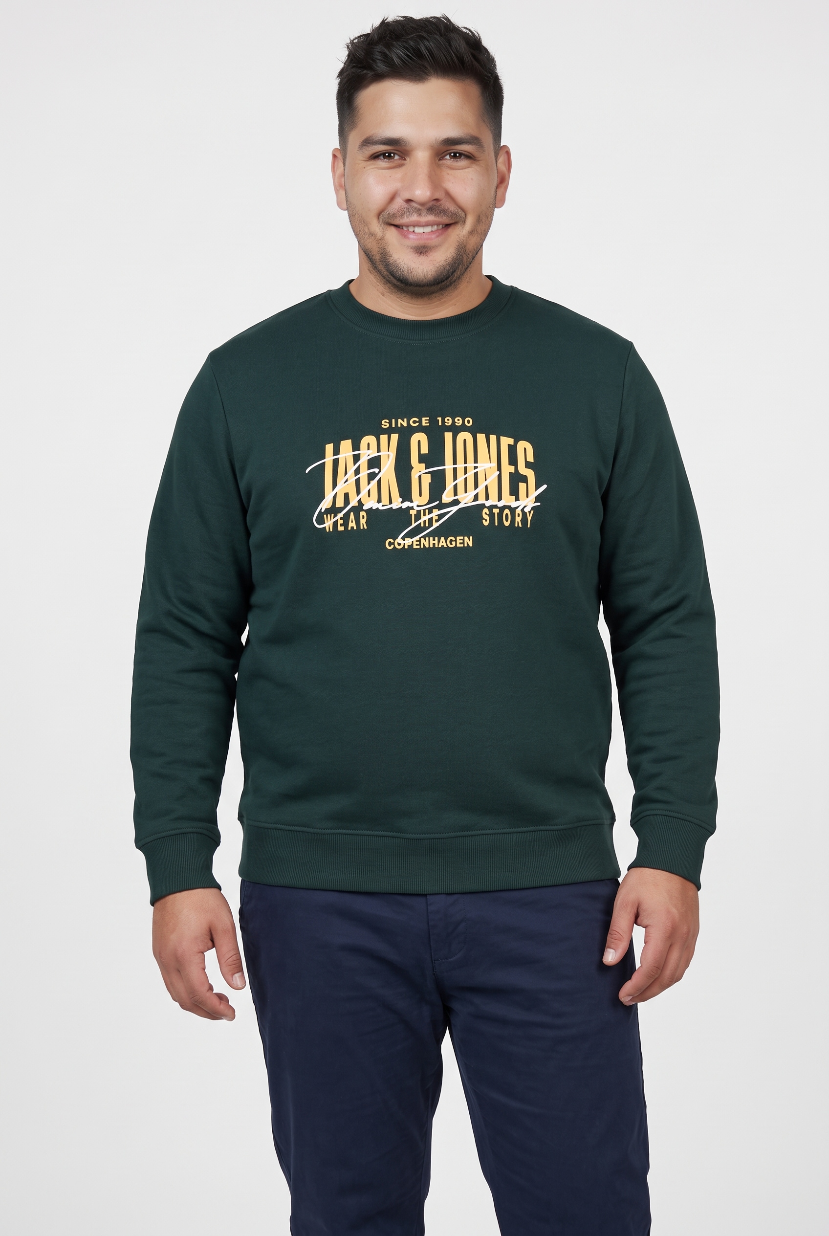 Jack & Jones PlusSize Sweatshirt »JJAERO SWEAT CREW NECK PLS«, Baumwollmischung, regular fit
