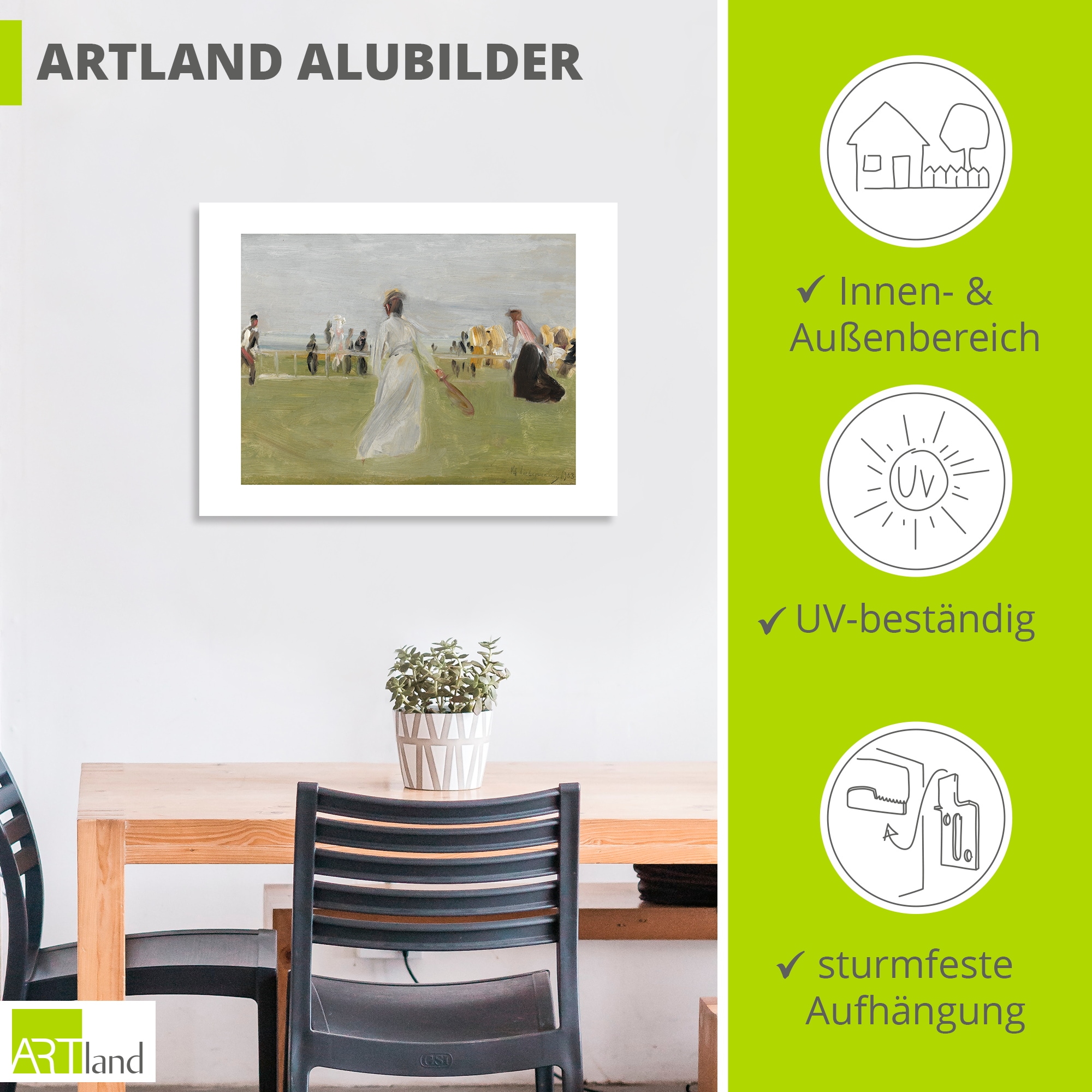 Artland Wandbild »Tennisspieler am Meer« Sport 1 Stk. tlg. als Alubild, Leinwandbild, Poster, Wandaufkleber in verschied. Größen