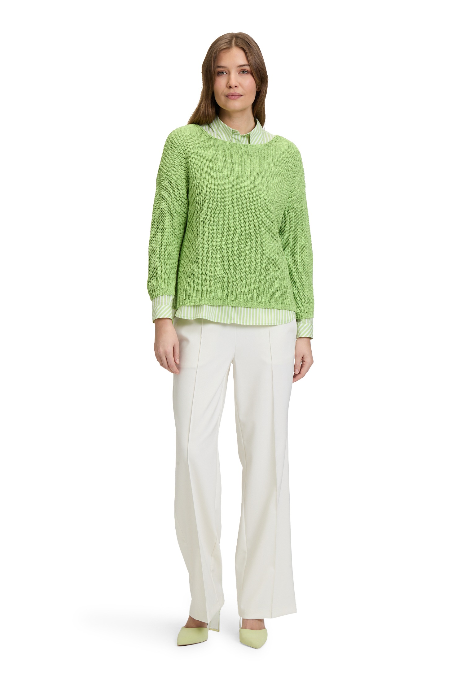 Betty Barclay Rundhalspullover »Basic-Strickpullover mit Rippenstruktur«