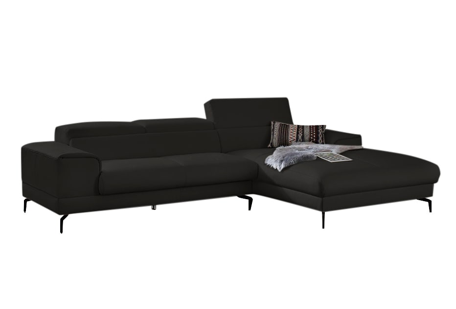 W.SCHILLIG Ecksofa »piedroo, Designsofa mit tollem Sitzkomfort, L-Form«, Kopfteilverstellung, wahlweise mit Sitztiefenverstellung, Breite 303cm