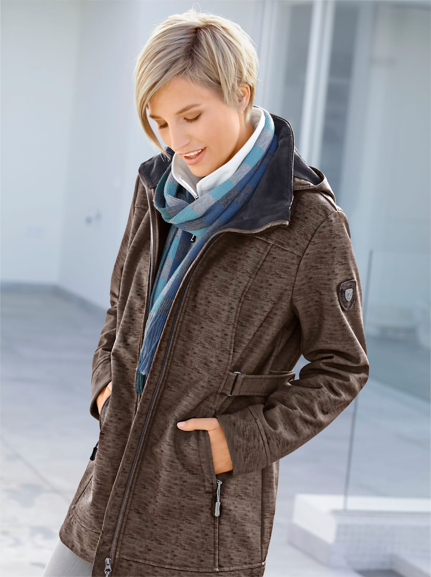 Casual Looks Softshelljacke, mit Kapuze