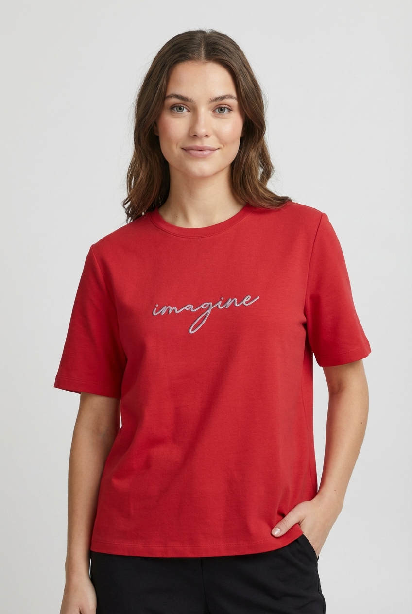 Vila Kurzarmshirt »VISYBIL IMAGINE O-NECK S/S TOP/PB/LC«
