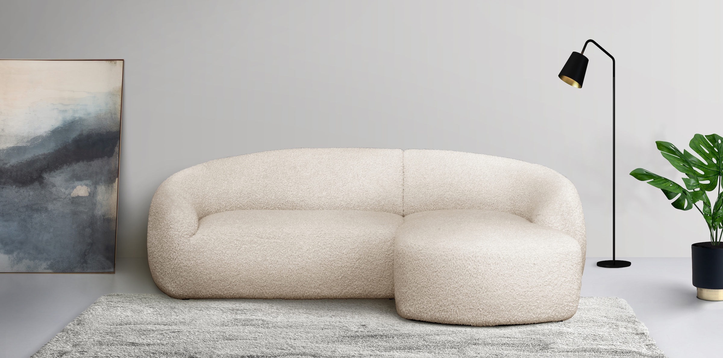 LeGer Home by Lena Gercke Ecksofa »Yani L-Form«, organische Form, auch in Bouclé