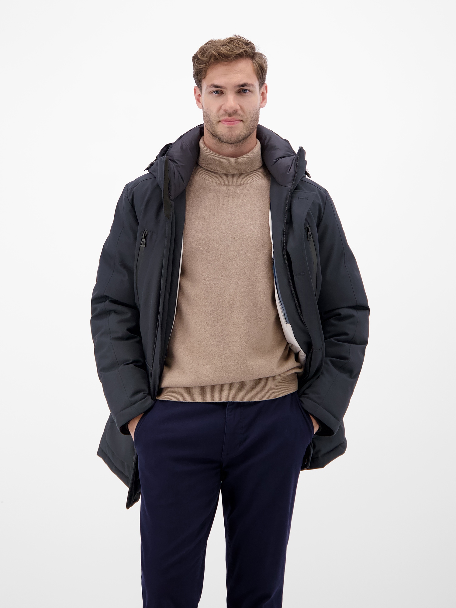 LERROS Parka »LERROS Herren-Parka in Twillstruktur« mit Kapuze Wasser- und windabweisend, atmungsaktiv