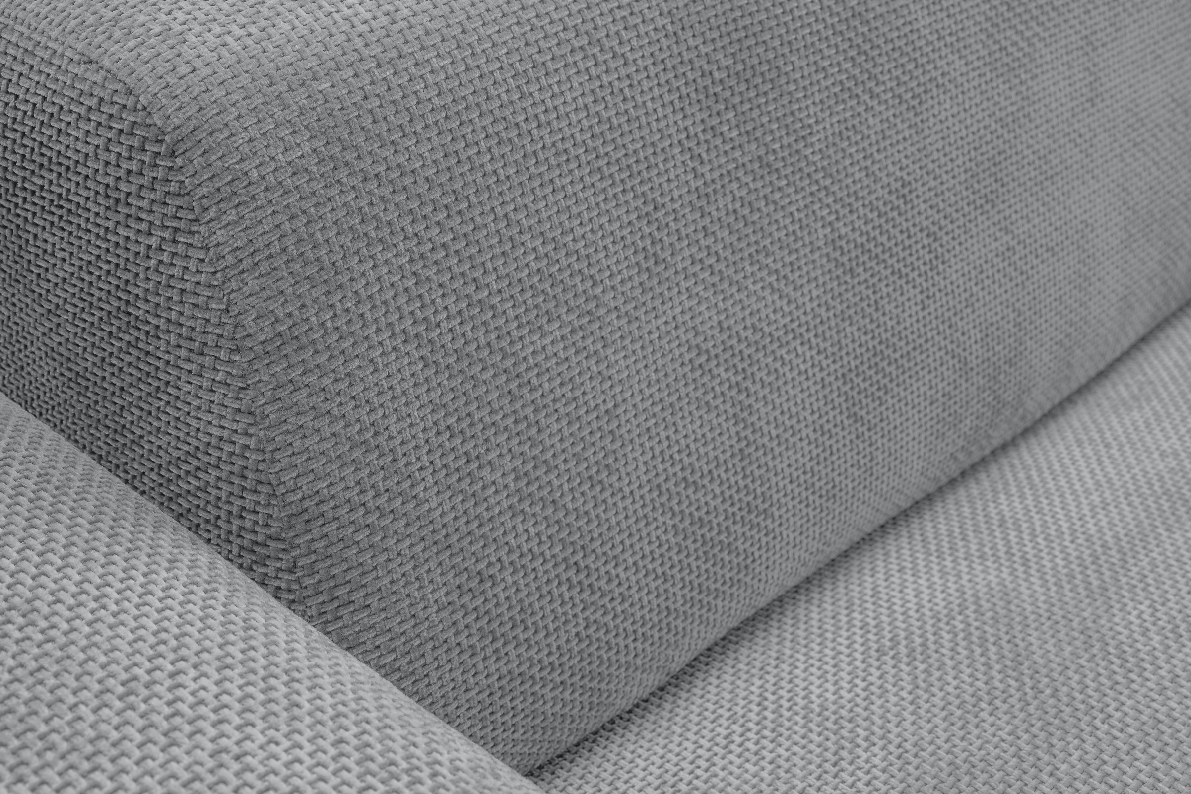 WERK2 Ecksofa »Zeus-M, tolles Sofa mit schönen Details, L-Form« Curvy Trend Garnitur, urbane Optik, komfortable Wellenunterfederung