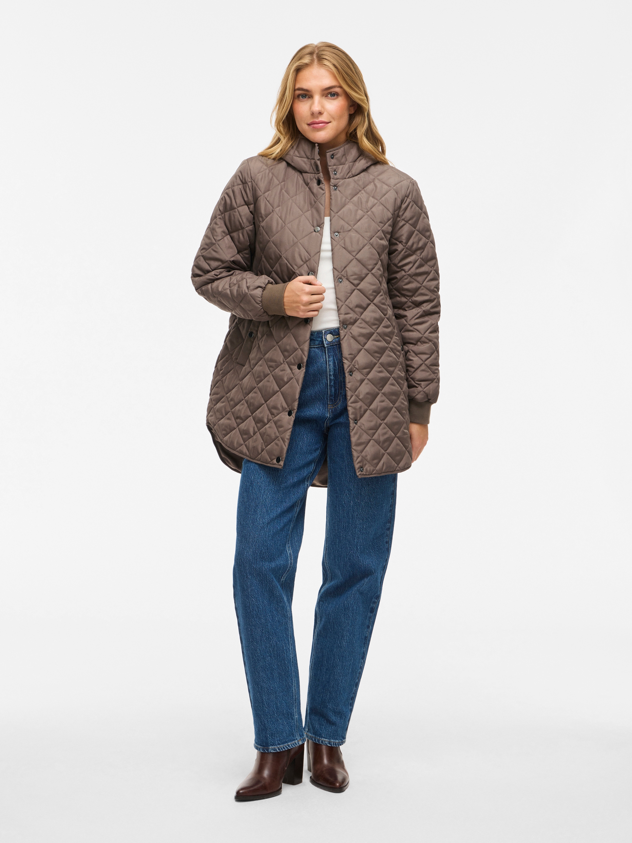 Vila Steppjacke »VITATE L/S HOODED JACKET - NOOS«, mit Kapuze