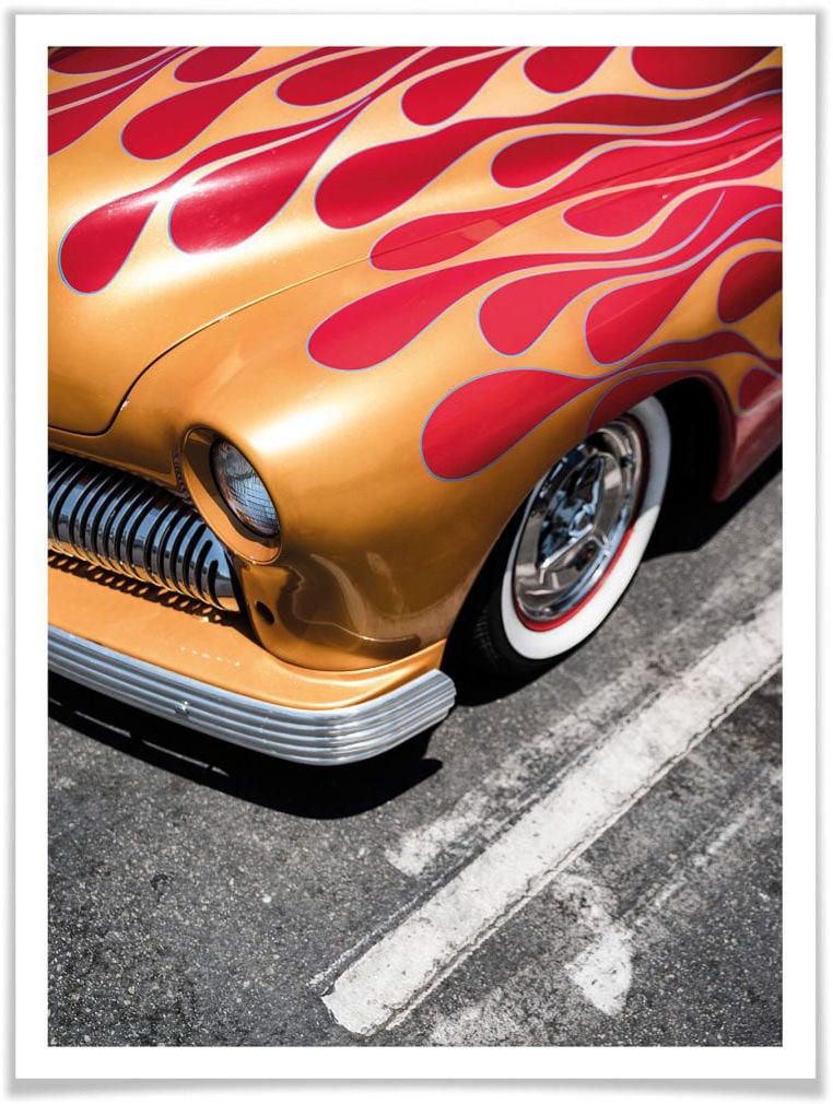 Wall-Art Poster »Kill Bill Orange Pussy Wagon«, Autos, (1 St.), Poster,  Wandbild, Bild, Wandposter auf Raten bestellen | Poster