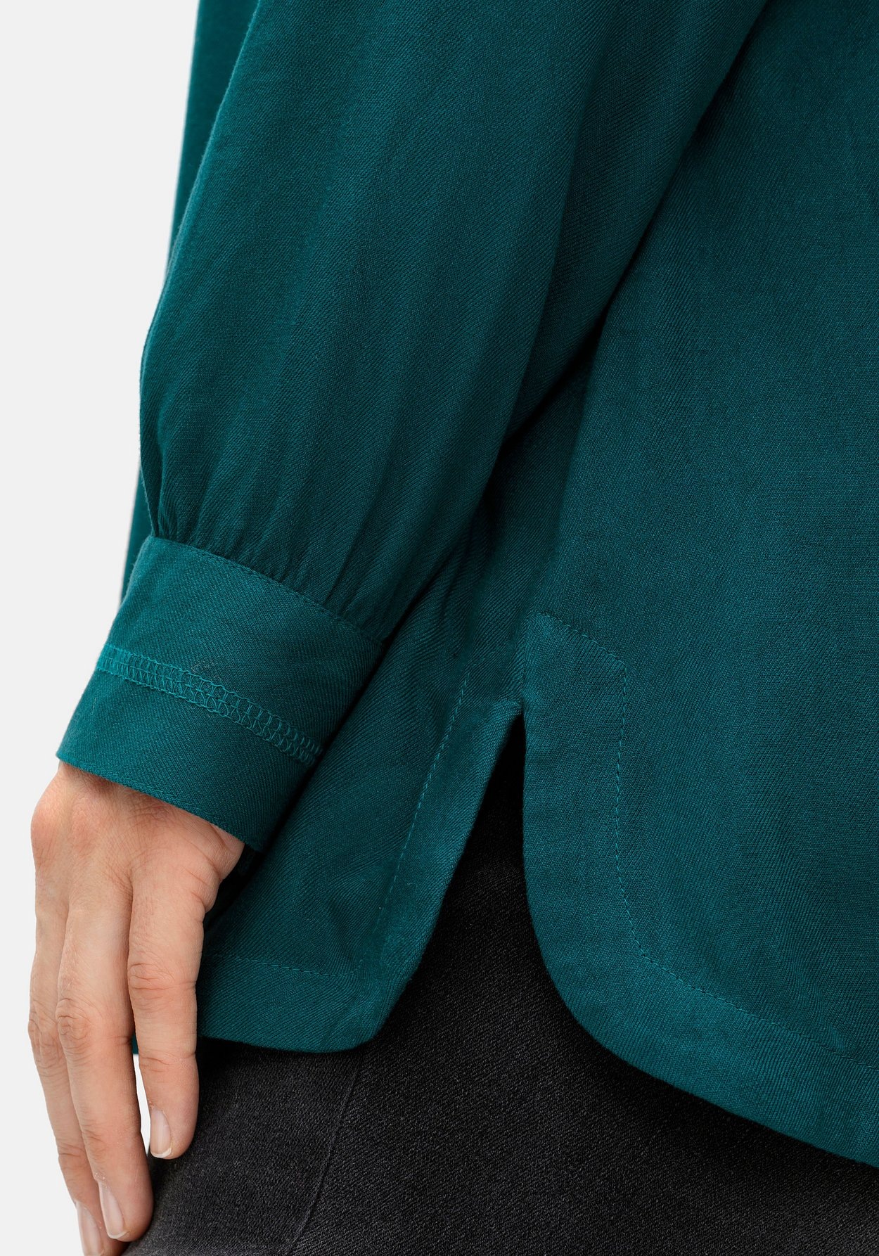 Sheego Hemdbluse »Bluse aus weich fließendem Viskose-Twill«