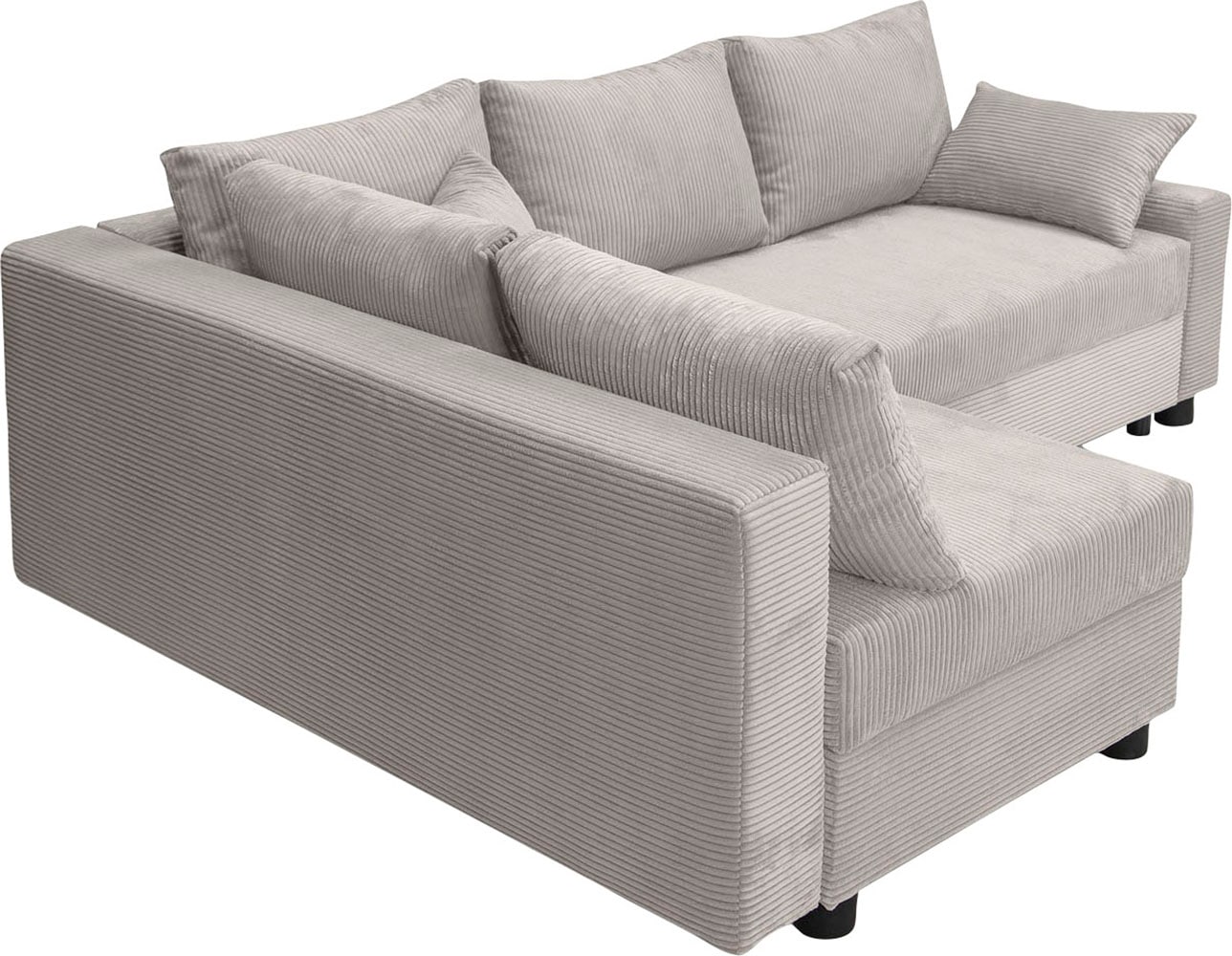 COLLECTION AB Ecksofa »Parma L-Form«, mit Schlaffunktion und Bettkasten, inklusive Kissen, Bonellfederkern
