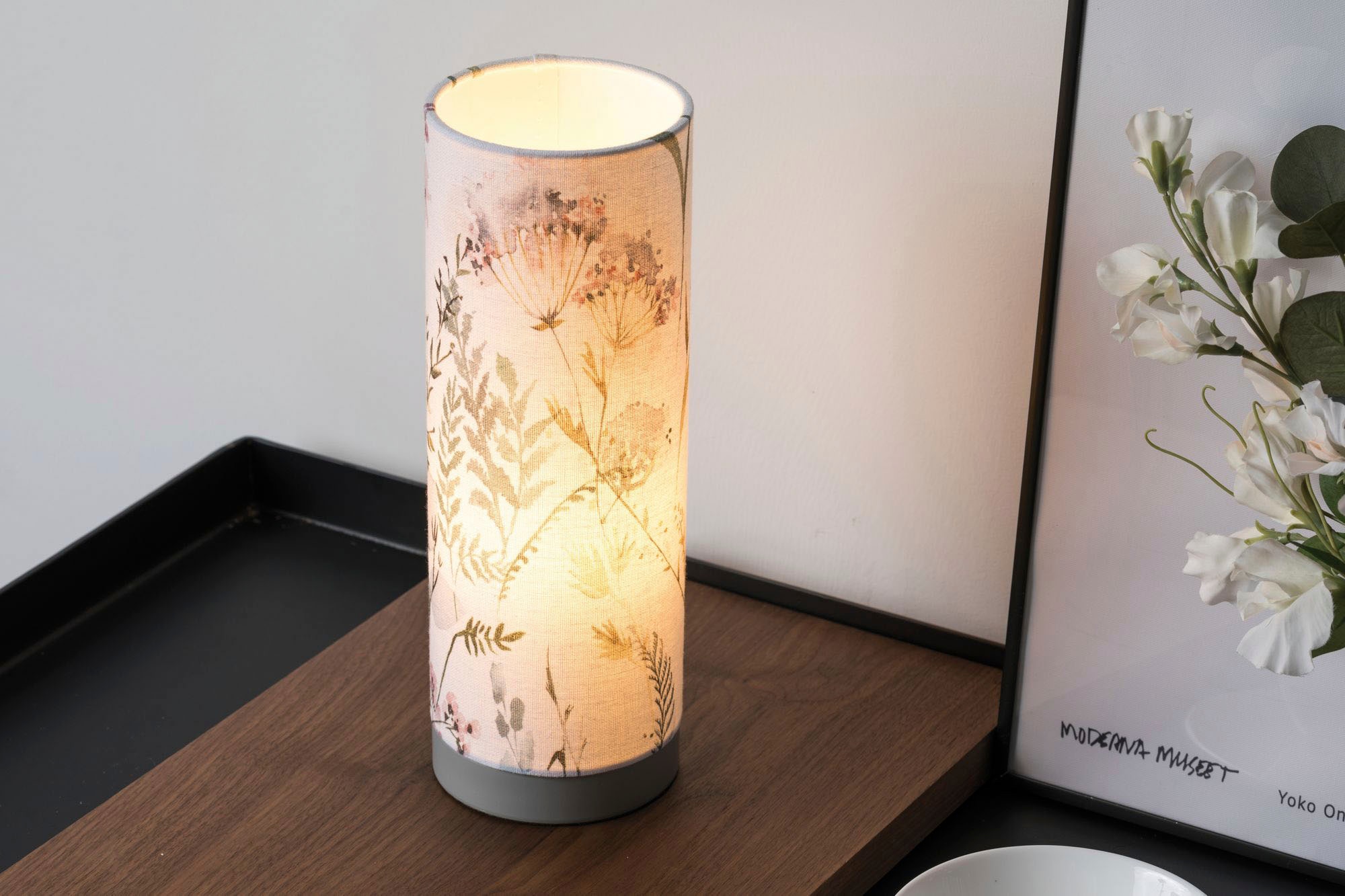 Pauleen Tischleuchte »Flowery Romance«, 1 flammig, Leuchtmittel E14 | ohne Leuchtmittel, E14, Stoffschirm Blumenmuster