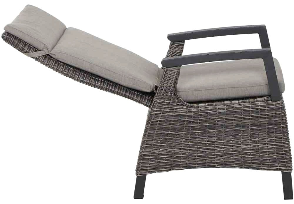 Siena Garden Garten-Essgruppe »Corido«, (5 tlg., 4 Sessel: 76x62x109 cm, Tisch Sincro: 200/260x100x77 cm), Aluminium, Keramik, verstellbar, ausziehbar, Inkl. Auflagen