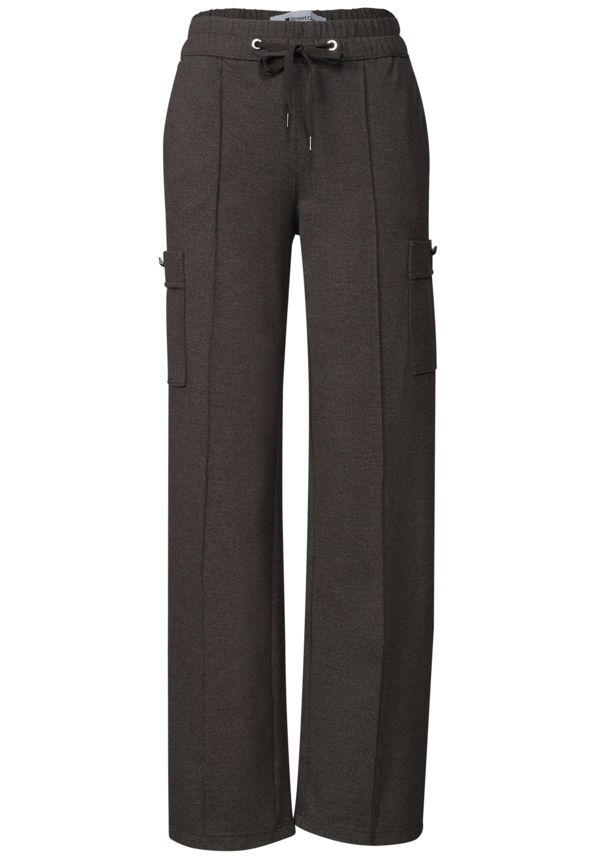 STREET ONE Stoffhose  Elstikbund mit Tunnelzug, Cargo-Taschen, Viskosemix