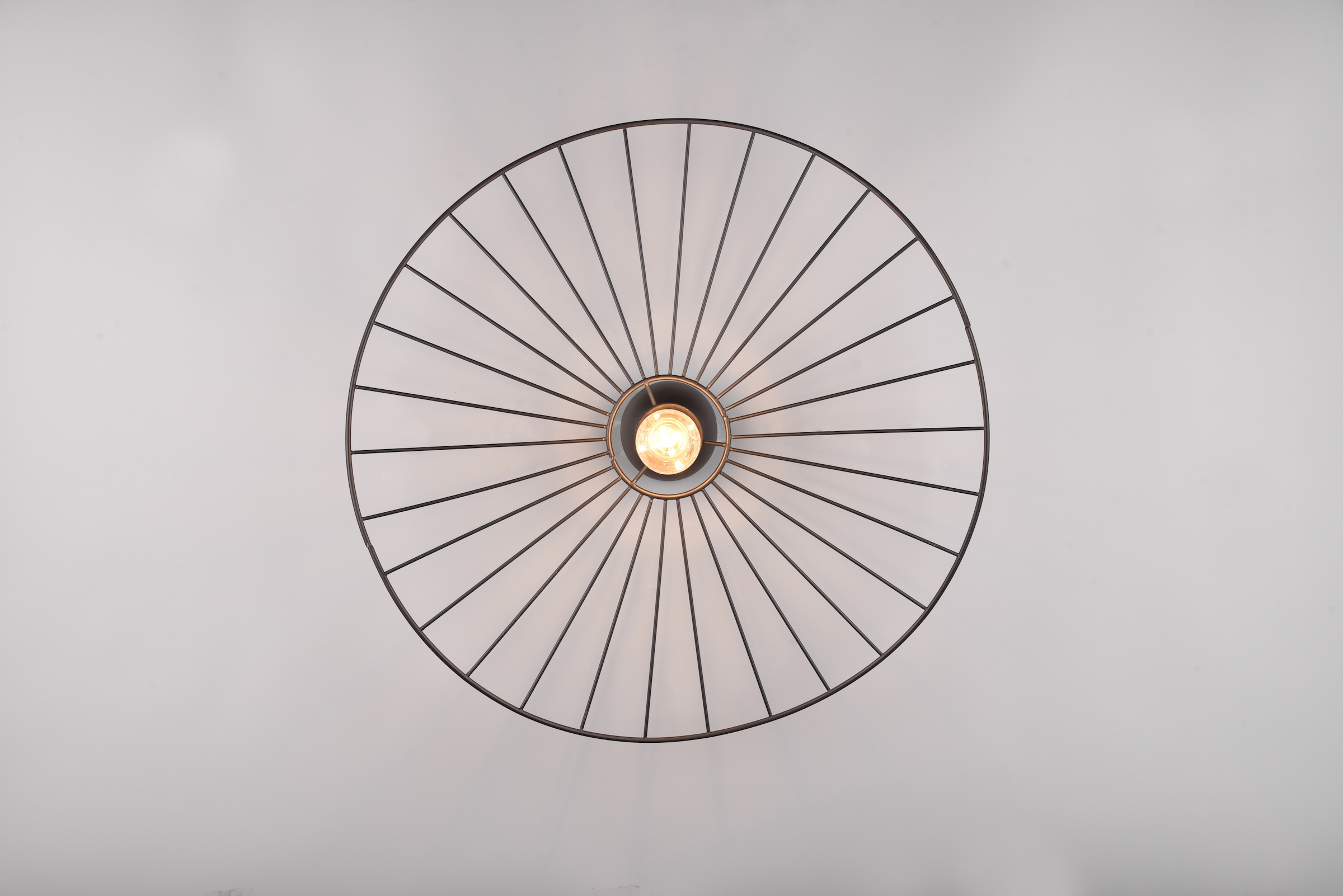 REALITY Leuchten Deckenleuchte »CHAPEAU, Deckenlampe exkl 1xE27 max 40W Ø60cm Schlafzimmer Deckenlampe«, 1 flammig, Leuchtmittel E27 | Leuchtmittel wechselbar, Lampenschirm aus filigranen Metallstreben sorgt für Schatten Effekte