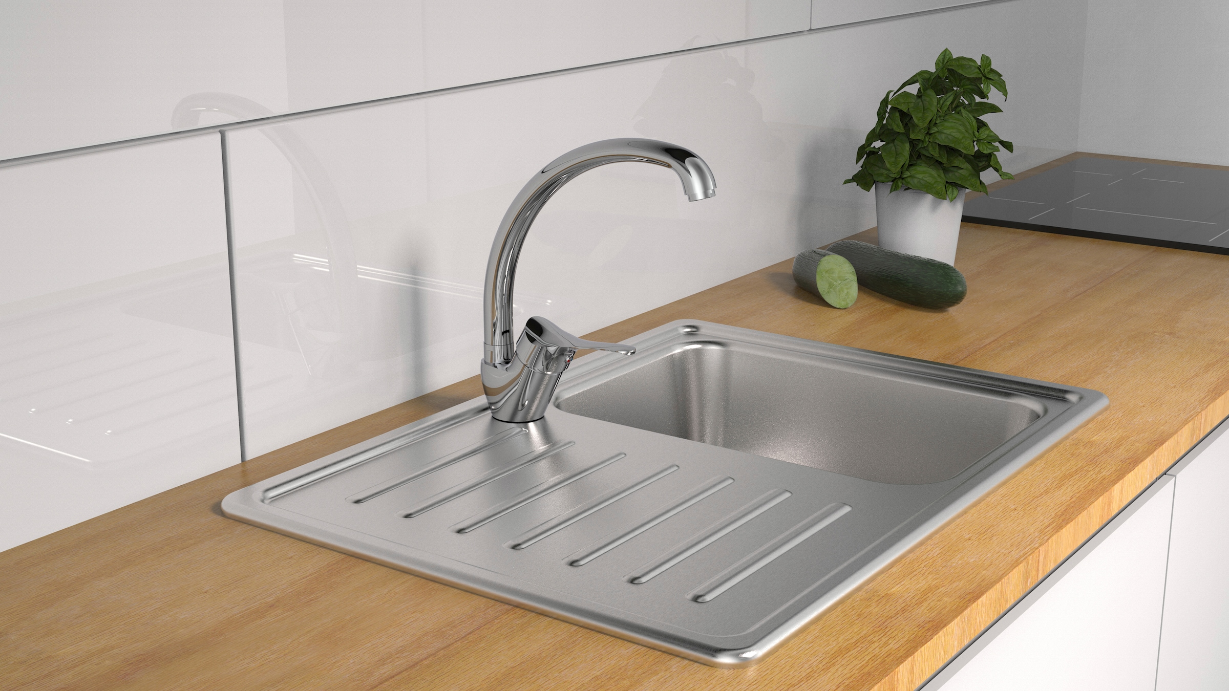 Schütte Spültischarmatur »Attica« 360° schwenkbarer Wasserhahn, Mischbatterie, Chrom, Hochdruck