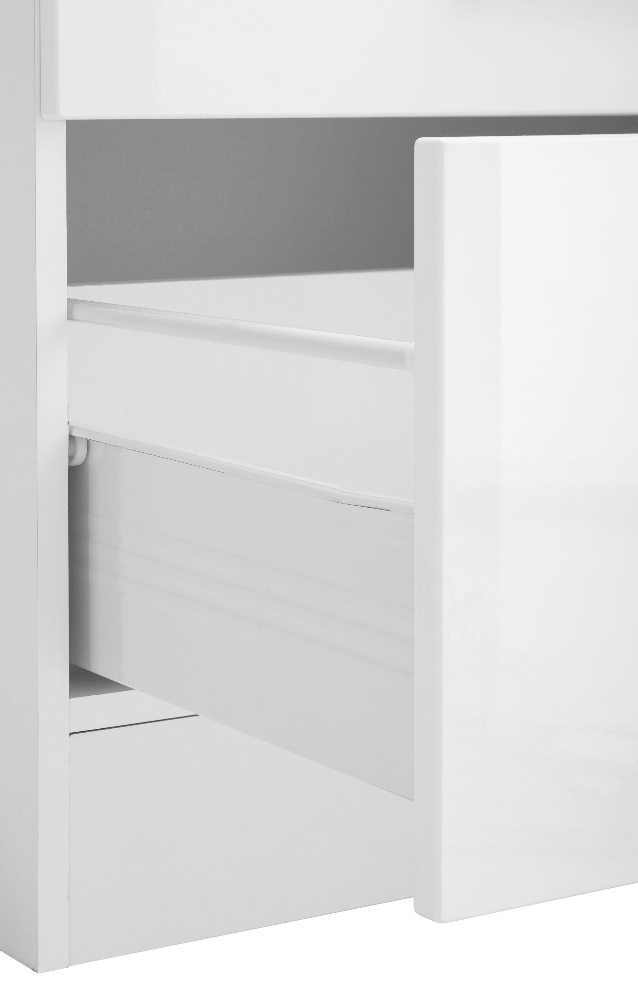 KOCHSTATION Kochfeldumbauschrank »KS-Tulsa« 80 cm breit, 2 Schubladen, 1 großer Auszug, schwarzer Metallgriff