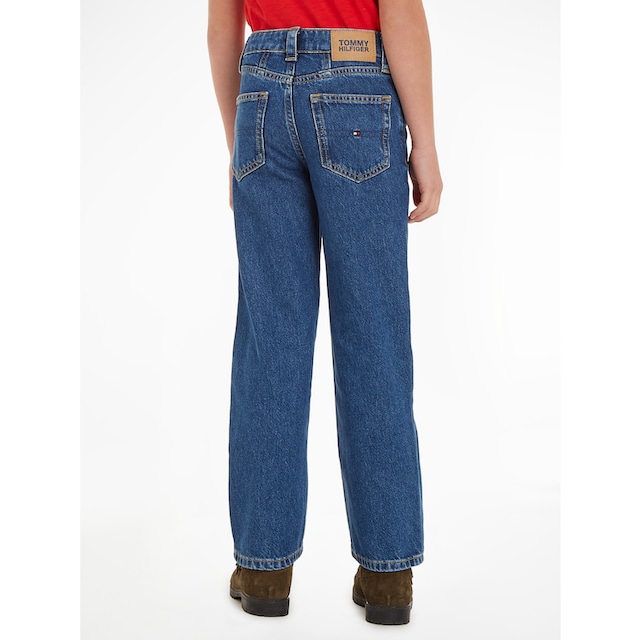 Tommy Hilfiger 5-Pocket-Jeans »GIRLFRIEND MID BLUE«, Kinder Kids Junior  MiniMe,mit Leder-Brandlabel am hinteren Bund bei ♕