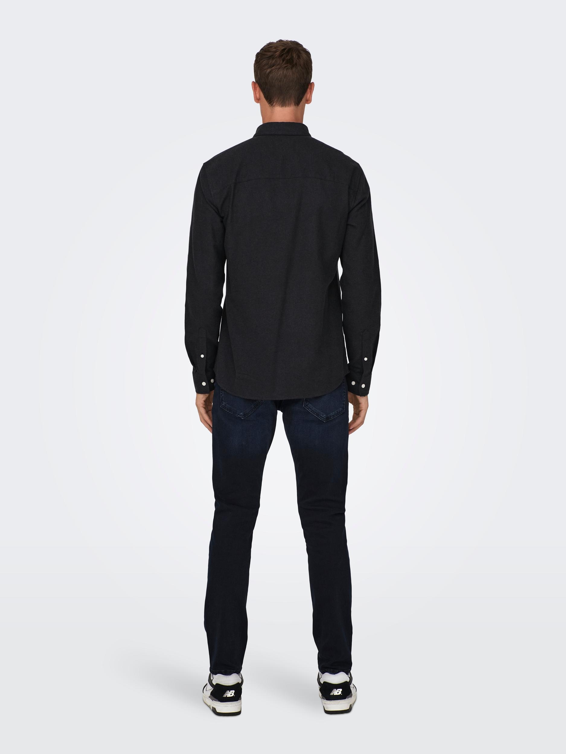 ONLY & SONS Langarmhemd »ONSGUDMUND SLIM 1-PKT SOLID SHIRT NOOS«
