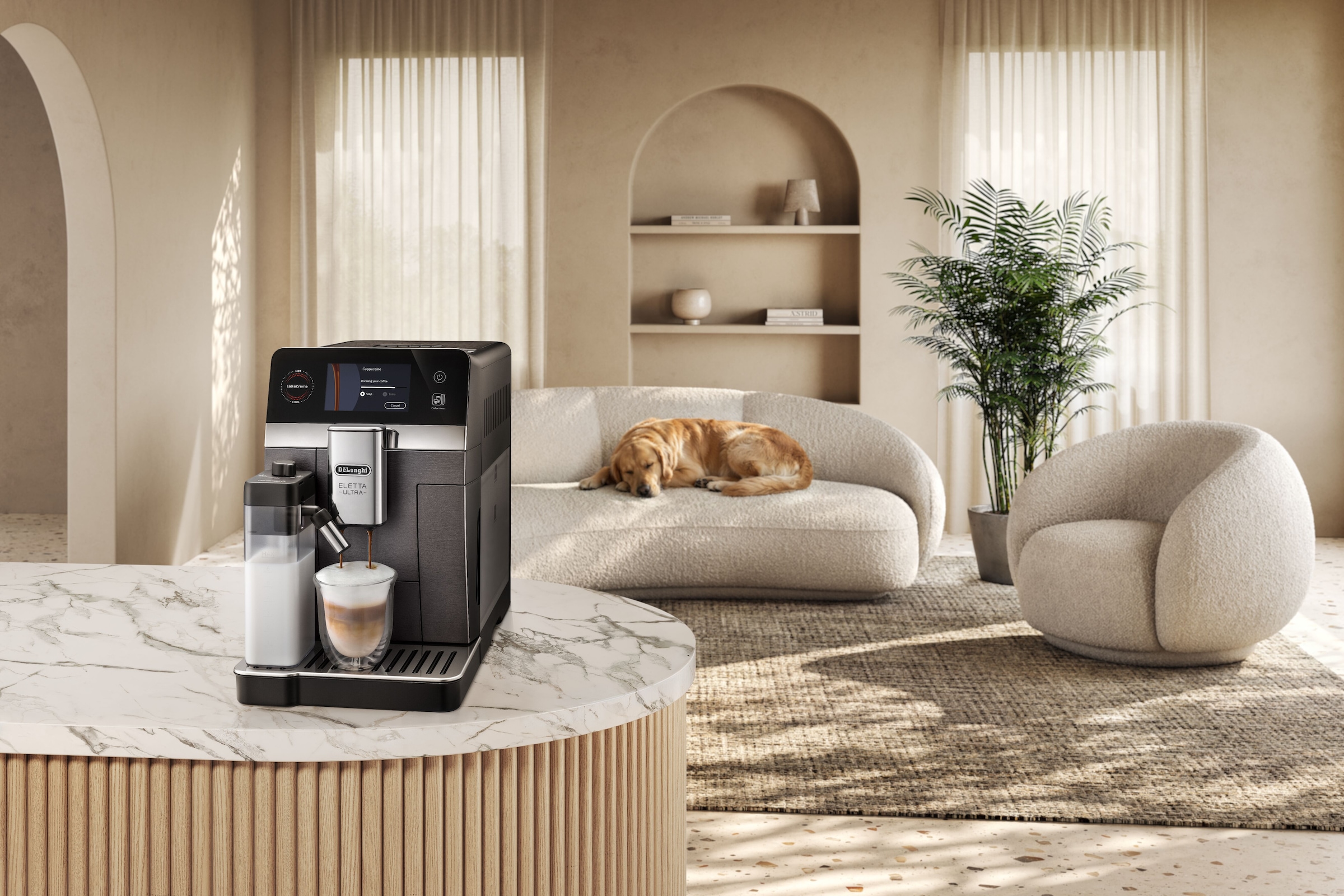 De'Longhi Kaffeevollautomat »Eletta Ultra ECAM470.75.GXB - 50 eiskalte & heiße Kaffeerezepte« Bis zu 65% leiser als Vorgängermodelle, 2 Milchbehälter, Cold Brew