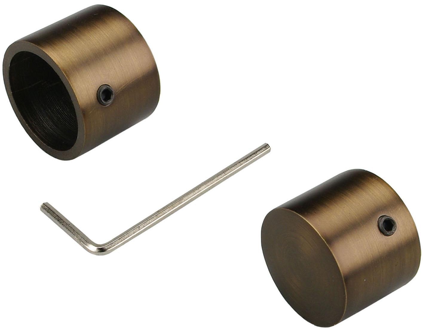 Liedeco Gardinenstange »CELKUGEL02SG2L«, 2 läufig-läufig, Fixmaß, 2-läufig im Fixmaß Ø 25/20 mm