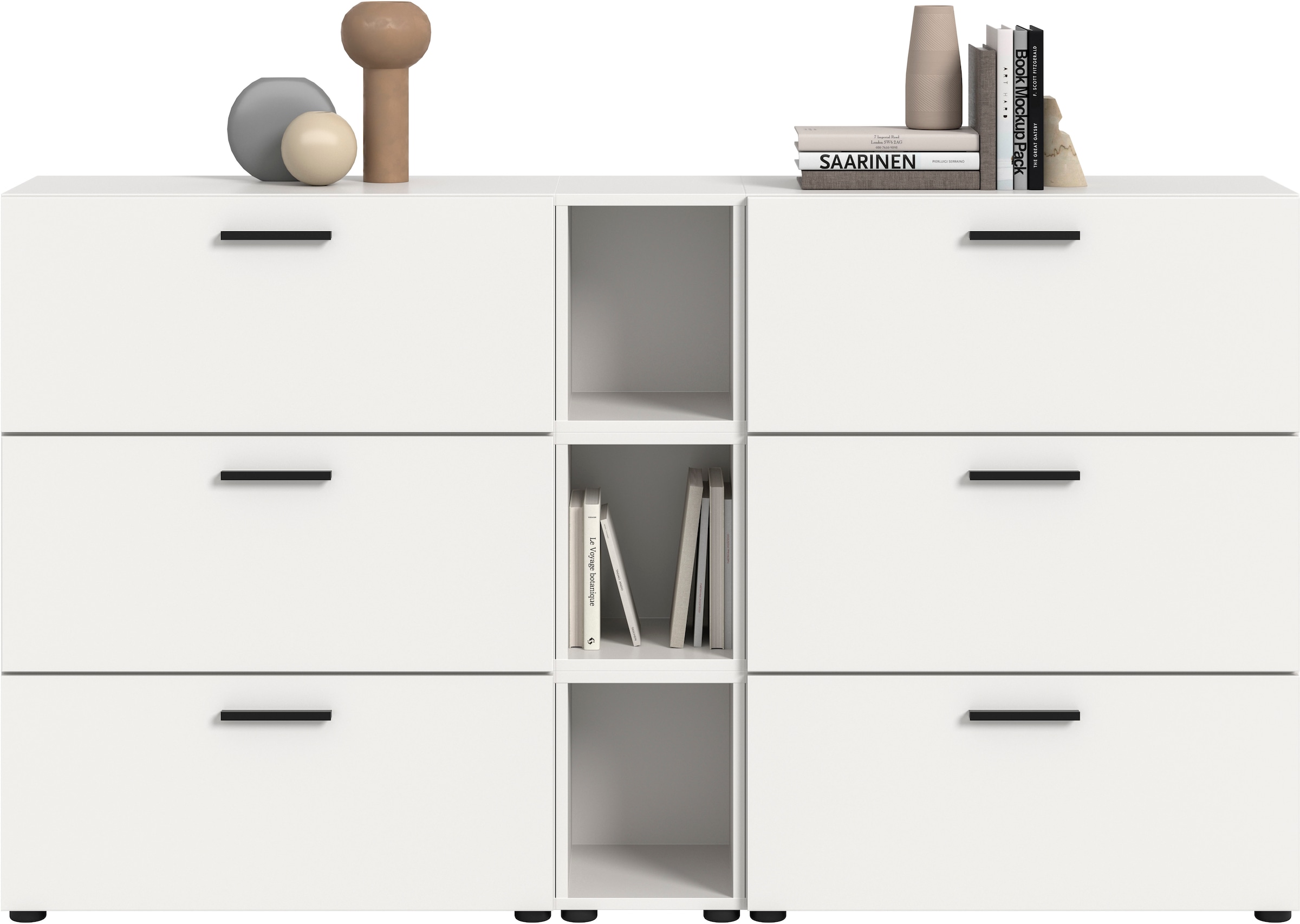 Home affaire Schrank-Set »ENESTE, 9-teilig, in verschiedenen Farben, individuell kombinierbar« verschiedenste Kombinationmöglichkeiten, stehend oder hängend, 3 Stk. tlg.