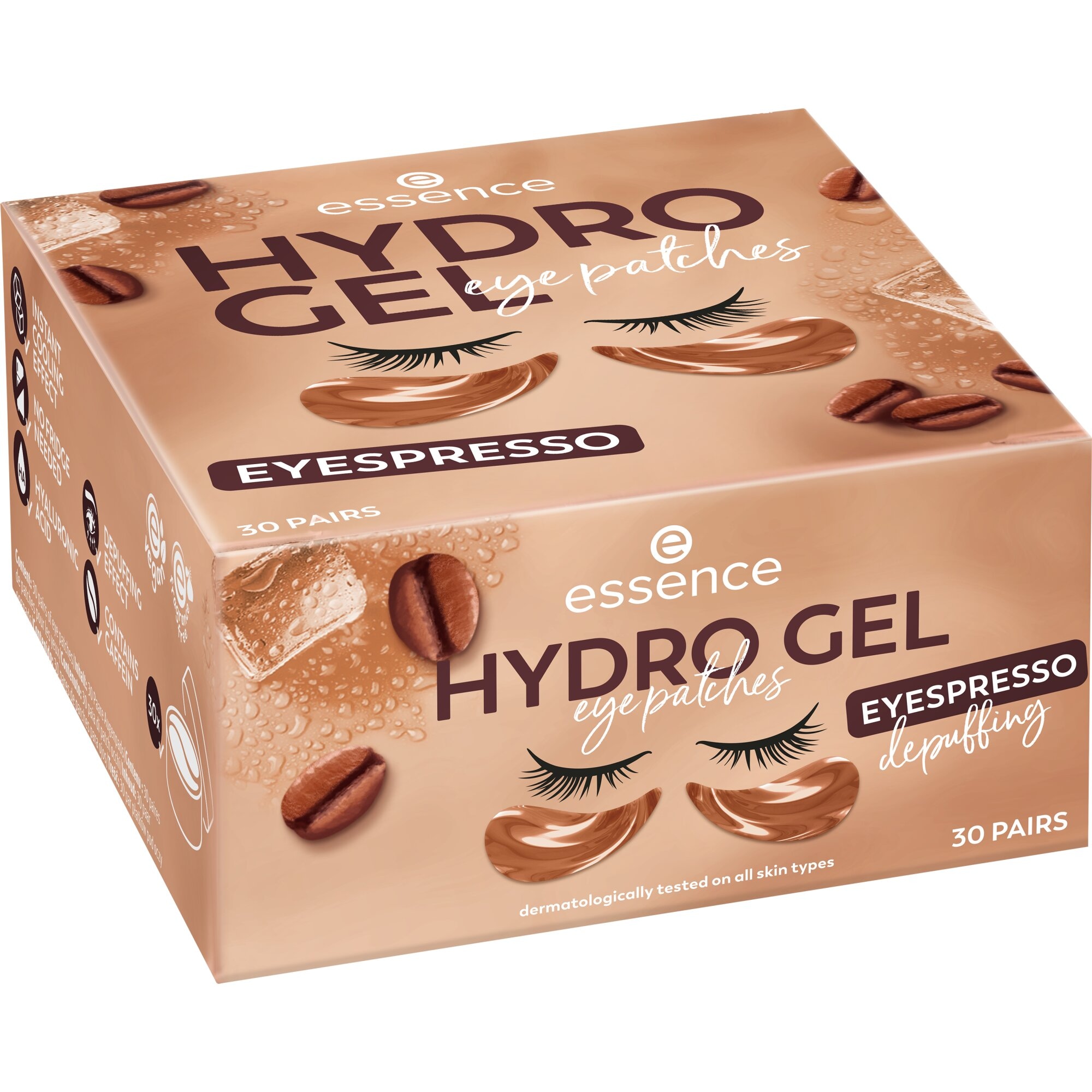 Essence Augenpflege-Set »HYDRO GEL eye patches EYESPRESSO 30 Pairs«, Erfrischend, versorgend
