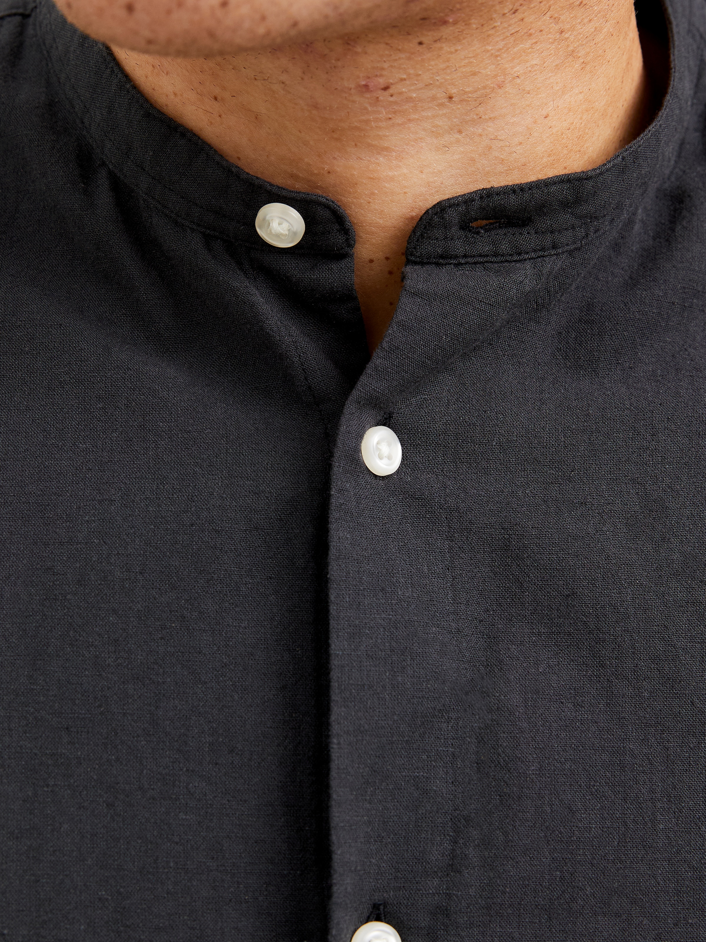 Jack & Jones PlusSize Langarmhemd »JJEBREEZE LINEN BLE BAND SHIRT LS SN PLS«