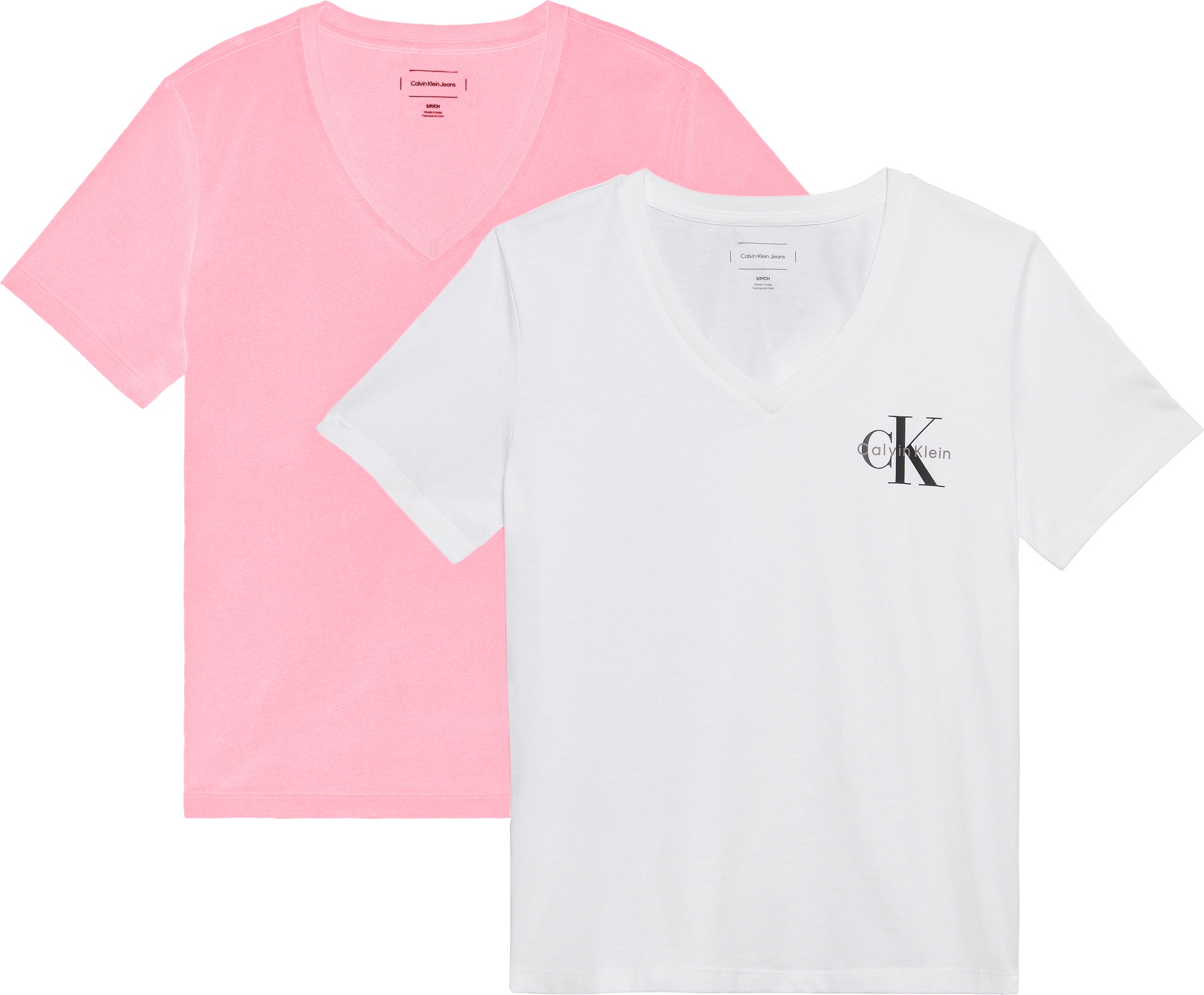 Calvin Klein Jeans T-Shirt »MONOLOGO VNK 2PACK TEE« Packung, 2er-Pack, 2 Stk. , Logoschriftzug