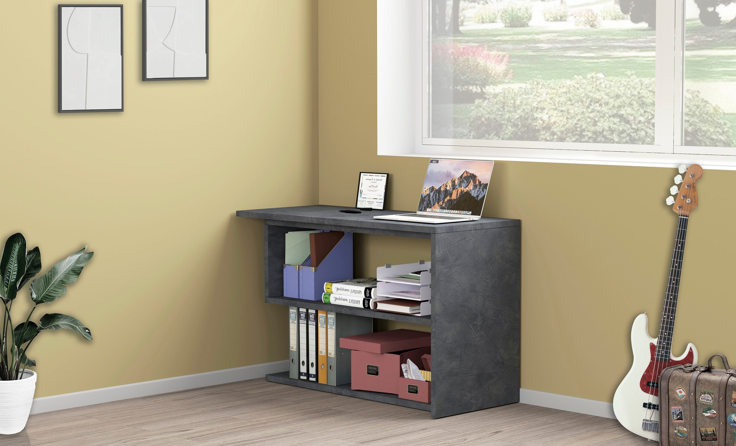 INOSIGN Schreibtisch »Volta, Made in Italy« multifunktional - als Computertisch, Eckschreibtisch oder Sideboard