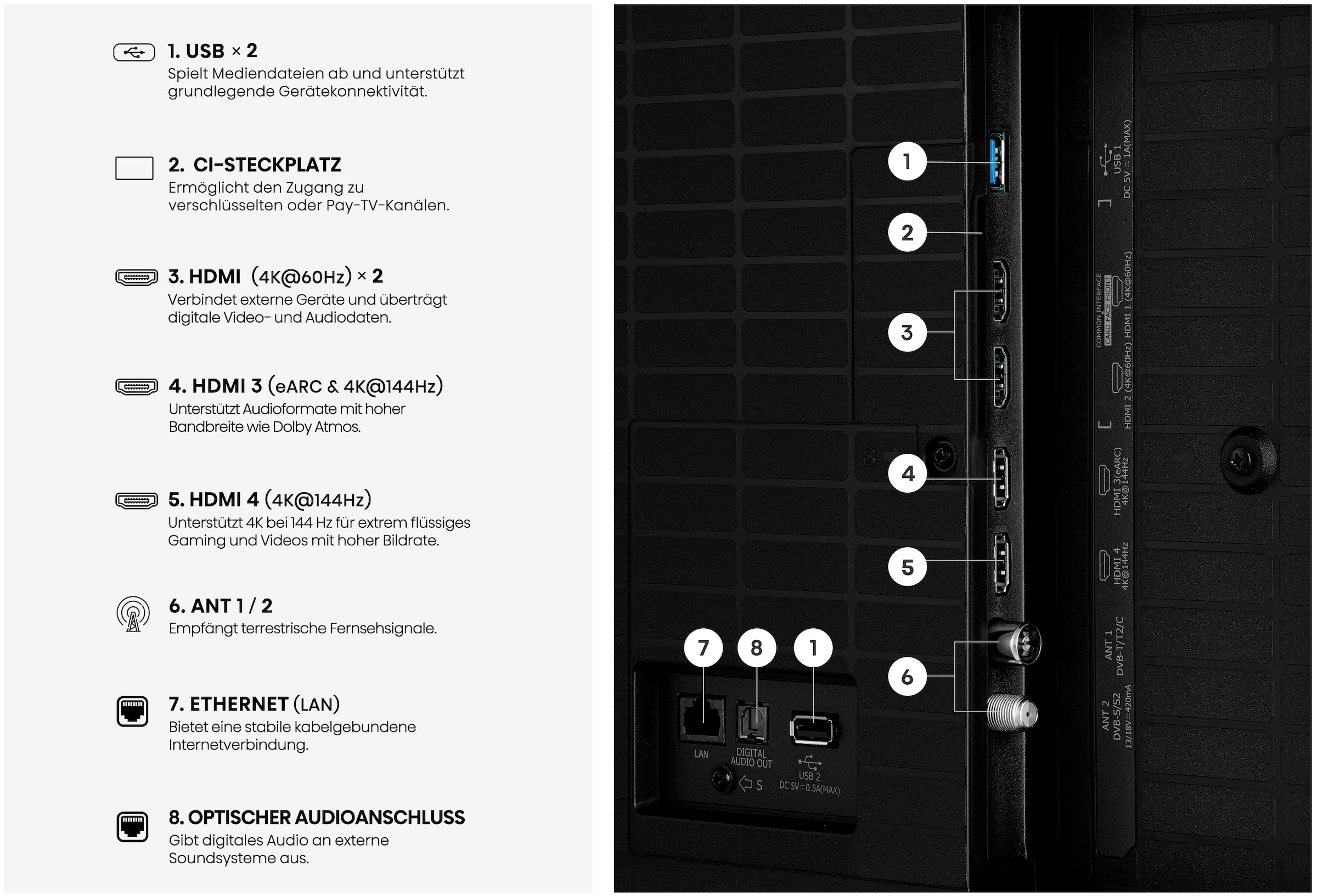 Hisense QLED-Fernseher »65E7S PRO« 164 cm/65 ″ Smart-TV