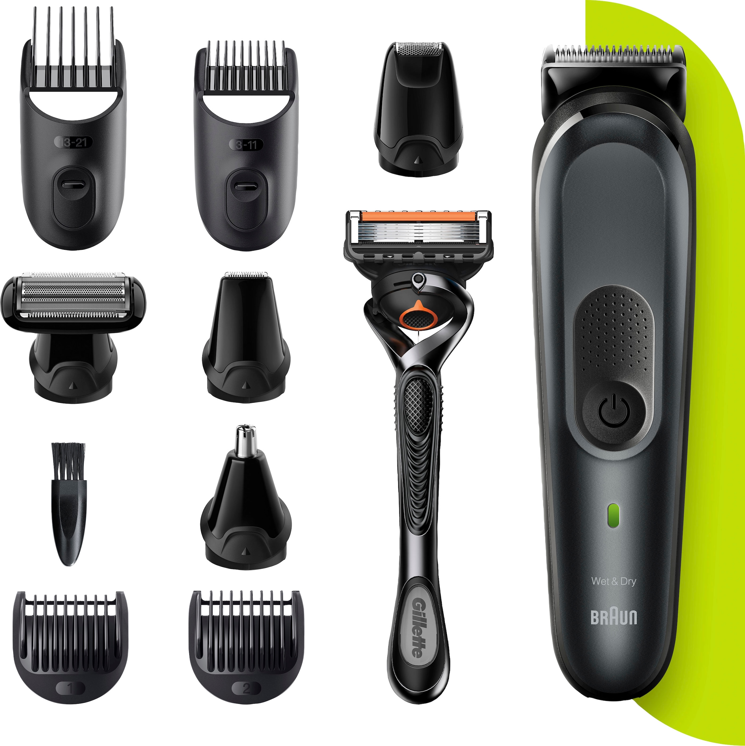 Aufsätze, Haarschneider 8 »Multi-Grooming-Kit MGK7321«, 3 XXL Jahren Braun AutoSense- Technologie 7 mit Garantie