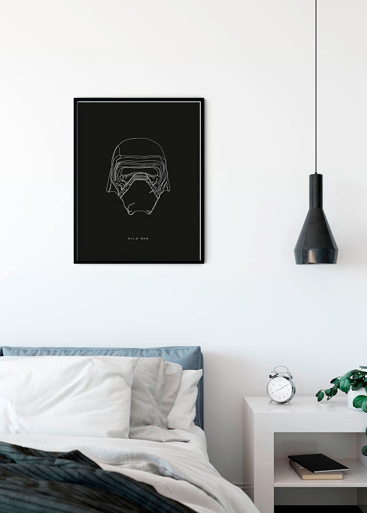 Komar Bild »Star Wars Lines Dark Side Kylo« Star Wars 1 Stk. tlg. Wandbild zur Dekoration im Kinderzimmer - ohne Rahmen