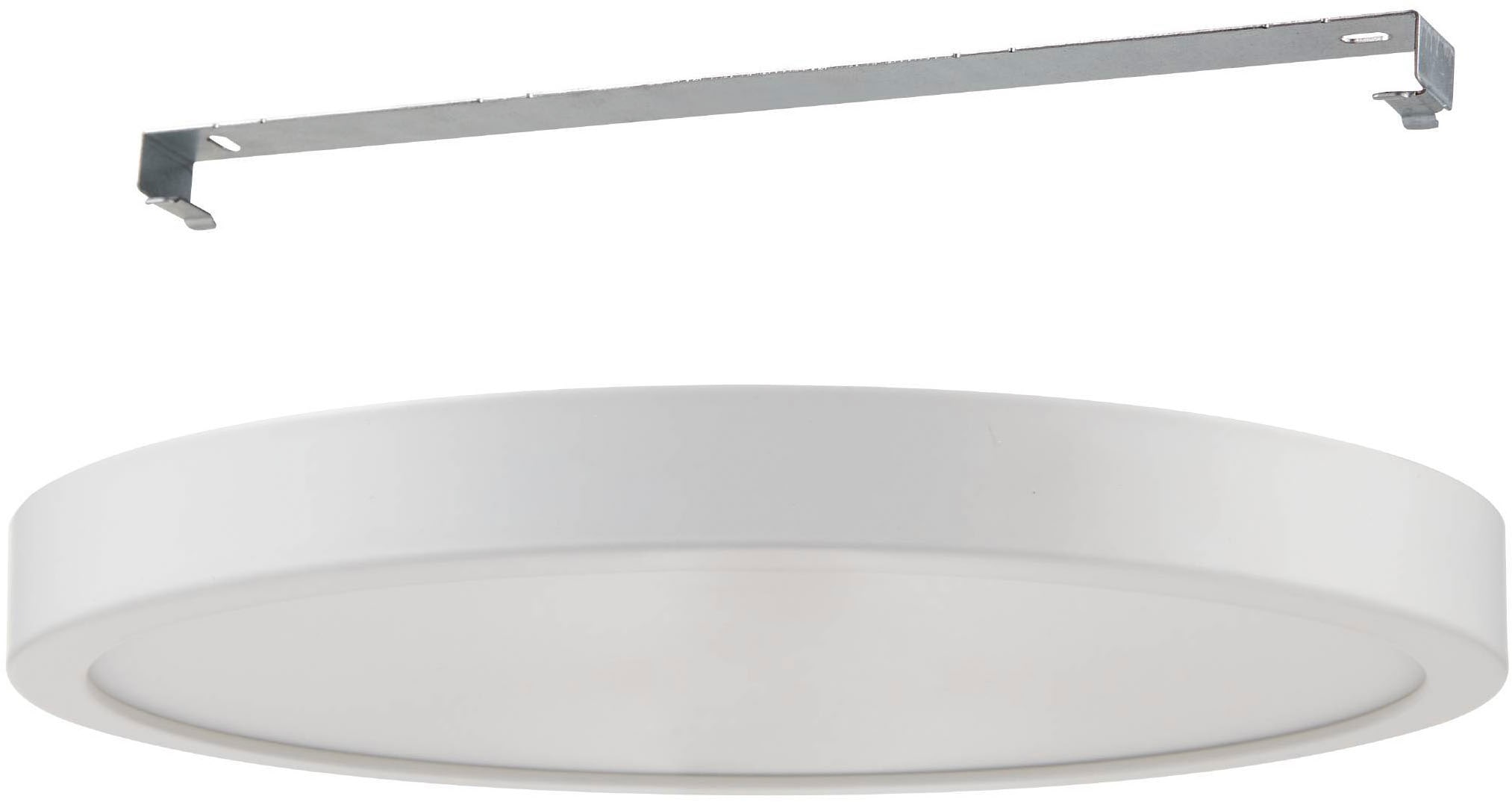 EGLO Aufbauleuchte »Fueva 5 Deckenlampe, Deckenbeleuchtung, Metall und Kunststoff, Lampe« LED-Modul 1 Stk. Warmweiß Aufbauleuchte - H2,8 x Ø28,5 cm - weiß - 20,5W inkl.