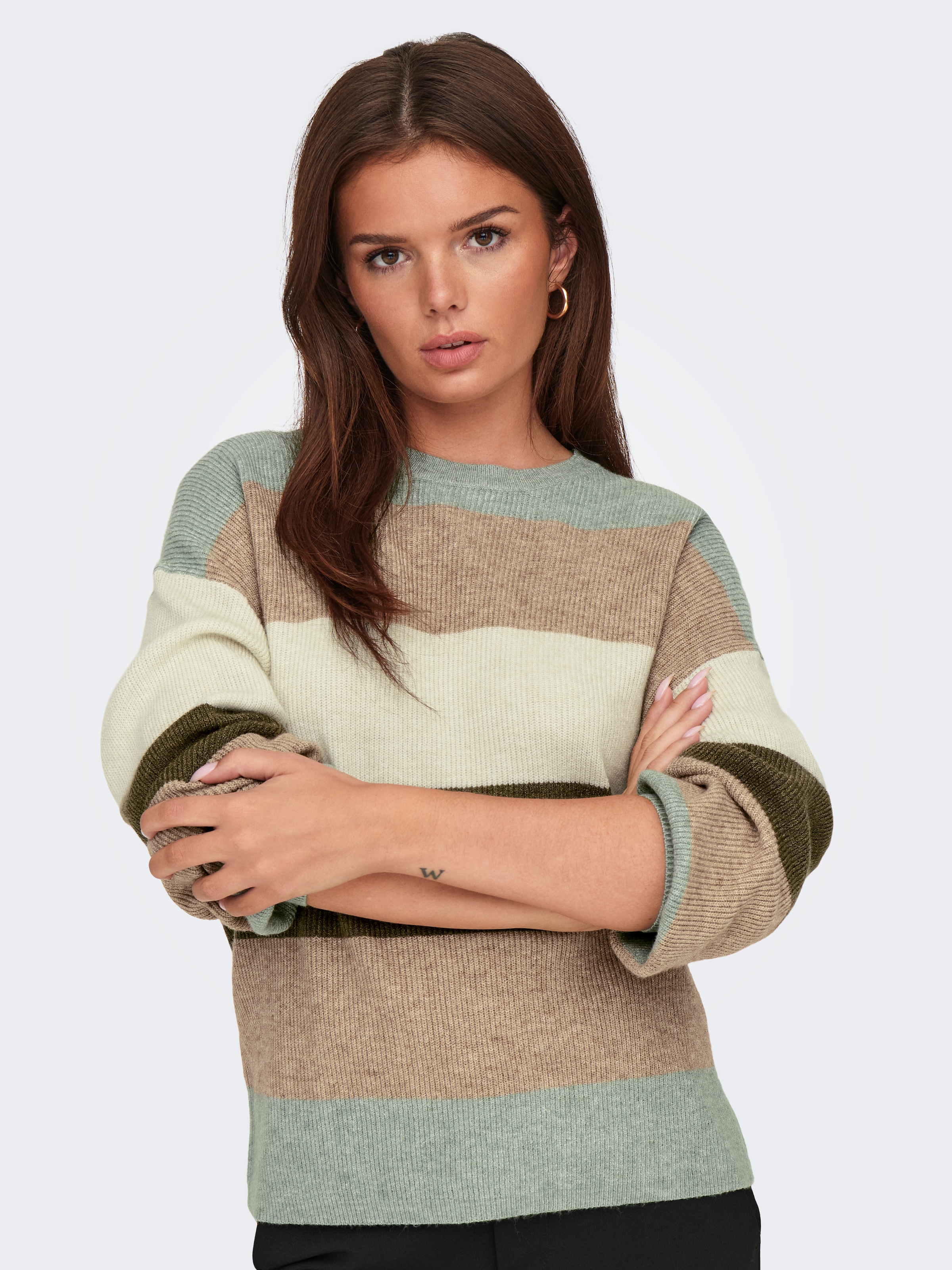 ONLY Strickpullover »ONLATIA L/S STRIPE PULLOVER KNT NOOS«