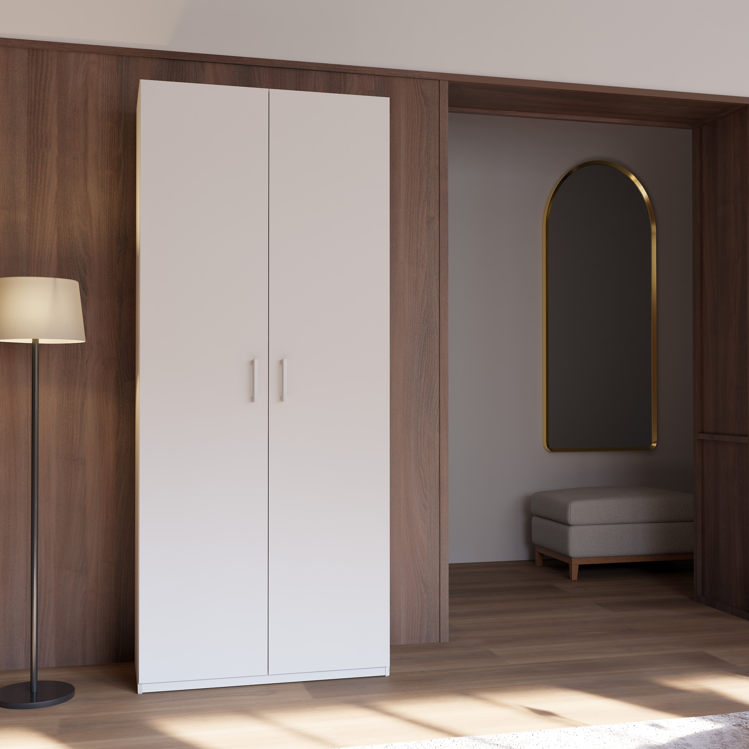 FORTE Kleiderschrank B/H/T 88,9/210,5/42 cm, stehende Montage