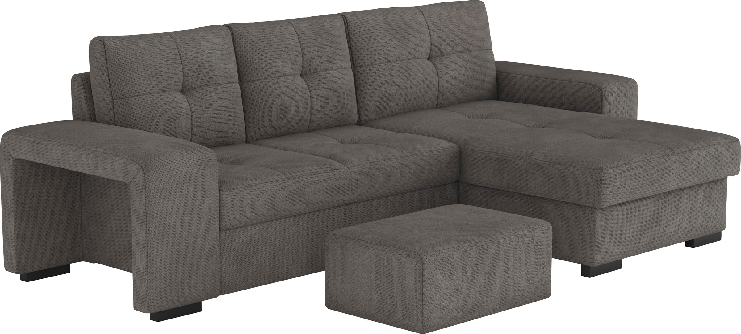 COTTA Ecksofa »Mattina L-Form«, mit Hocker, wahlweise mit Bettfunktion & Bettkasten