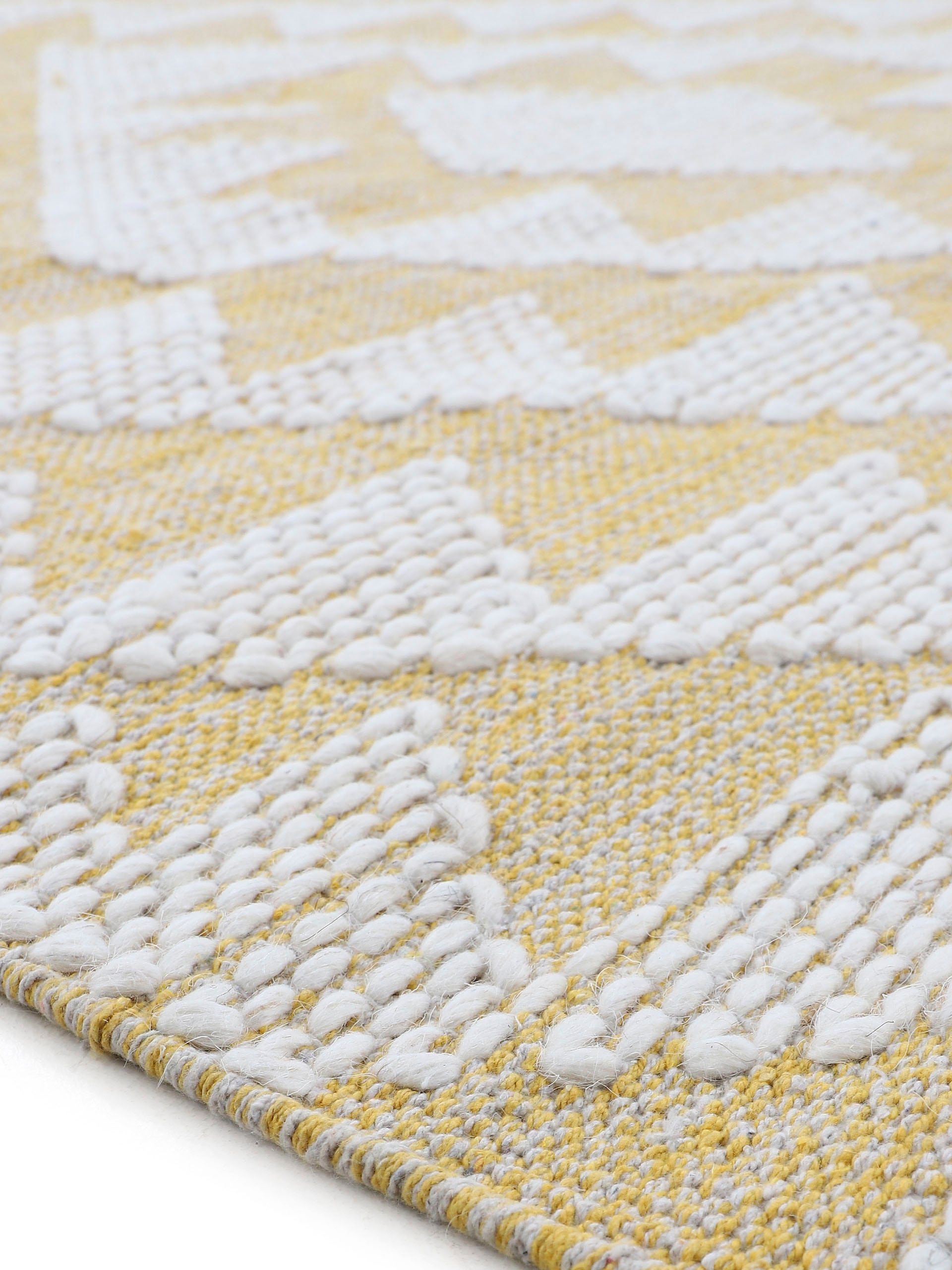 carpetfine Teppich »Kelim Durry«, Hoch-Tief Handweb, Baumwolle handgewebt, reine Effekt, rechteckig, geometrisch, kaufen online