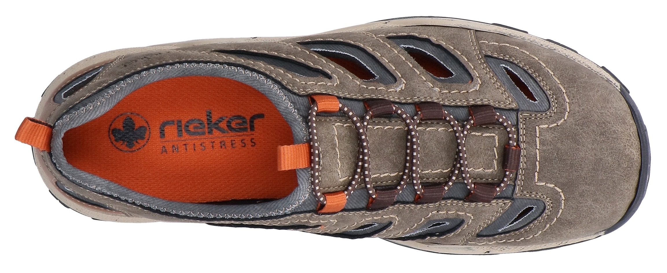 Rieker Slipper  Trekking Schuh, Sandale, Sommerschuh mit praktischem Gummizug