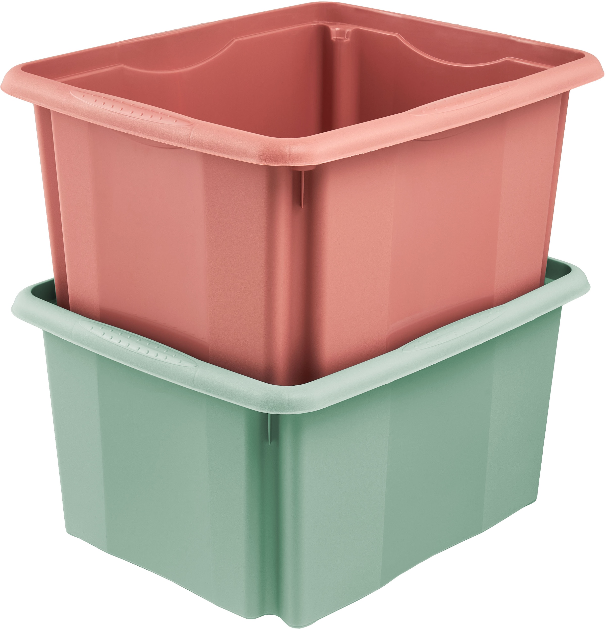 keeeper Aufbewahrungsbox »Emil, 3er Set, 24 L, 41 x 34,5 x 22 cm« ineinander und aufeinander stapelbar