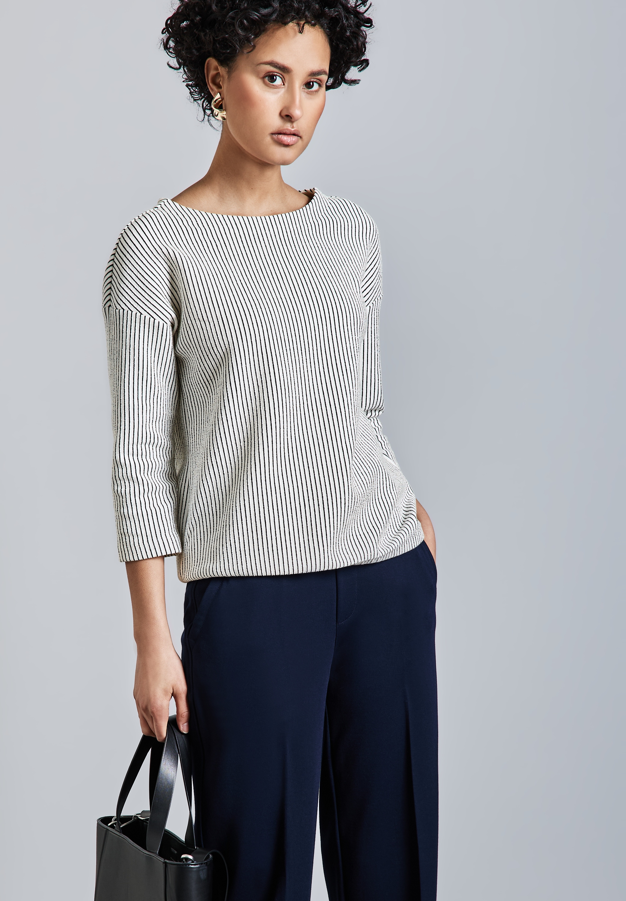 STREET ONE 3/4 Arm-Pullover, mit Streifenmuster