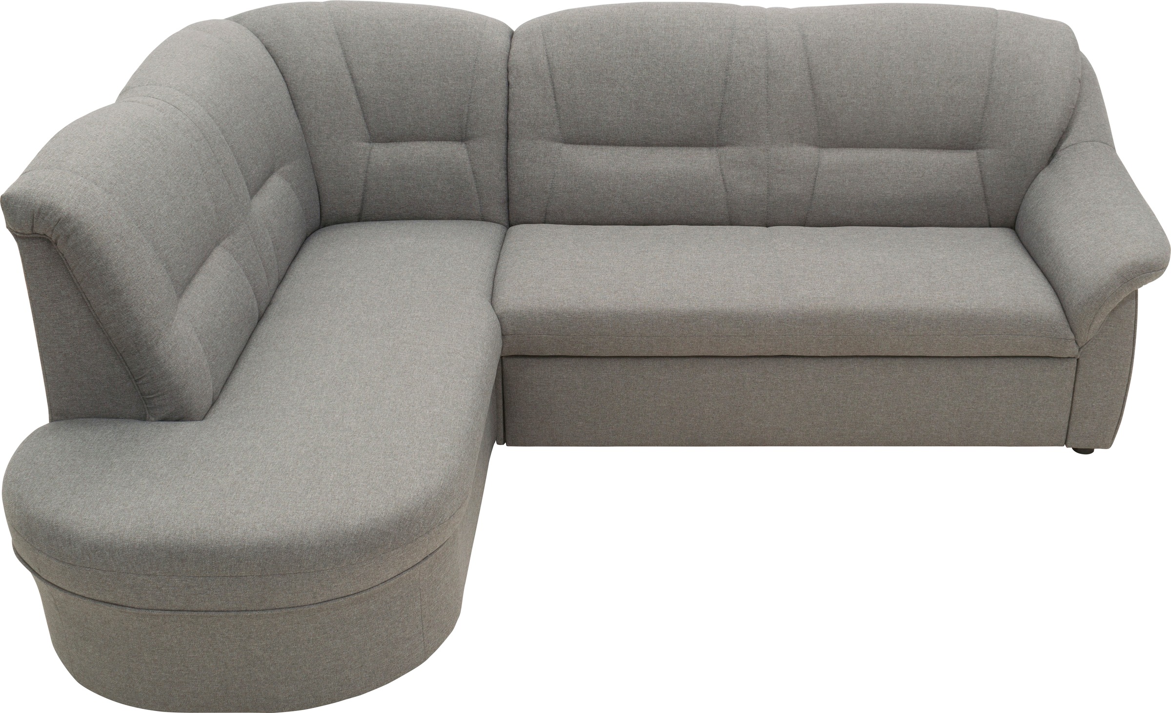 DOMO collection Ecksofa »Faenza für kleine Räume, Stellmaße 232,176cm, komfortabel, L-Form«, mit Ottomane, zeitlos, elegante Armlehnen, wahlweise mit Bettfunktion