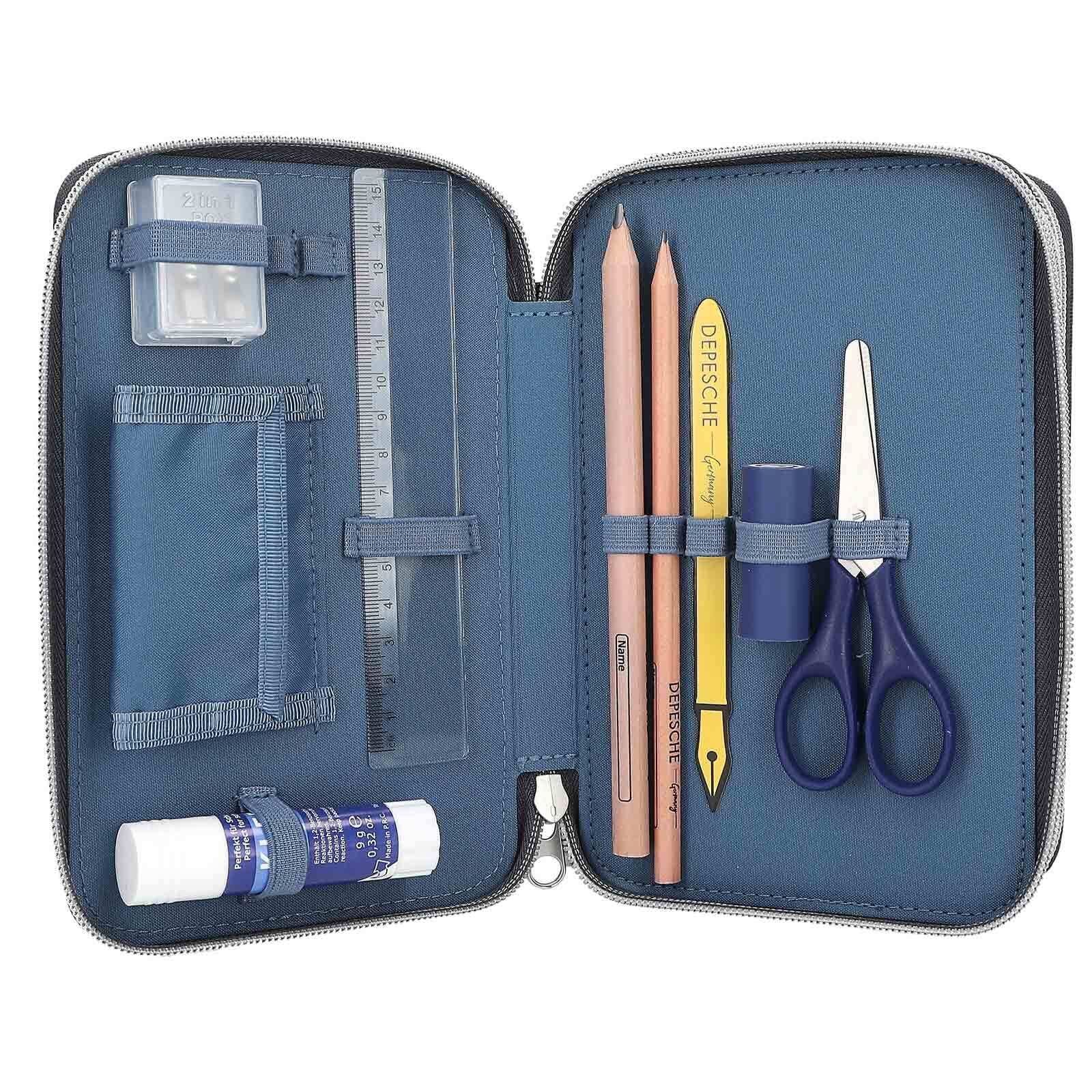 Depesche Buntstift »3-Fach Federtasche LED Monster Cars 7,5 x 13 x 20 cm schwarz-bunt«