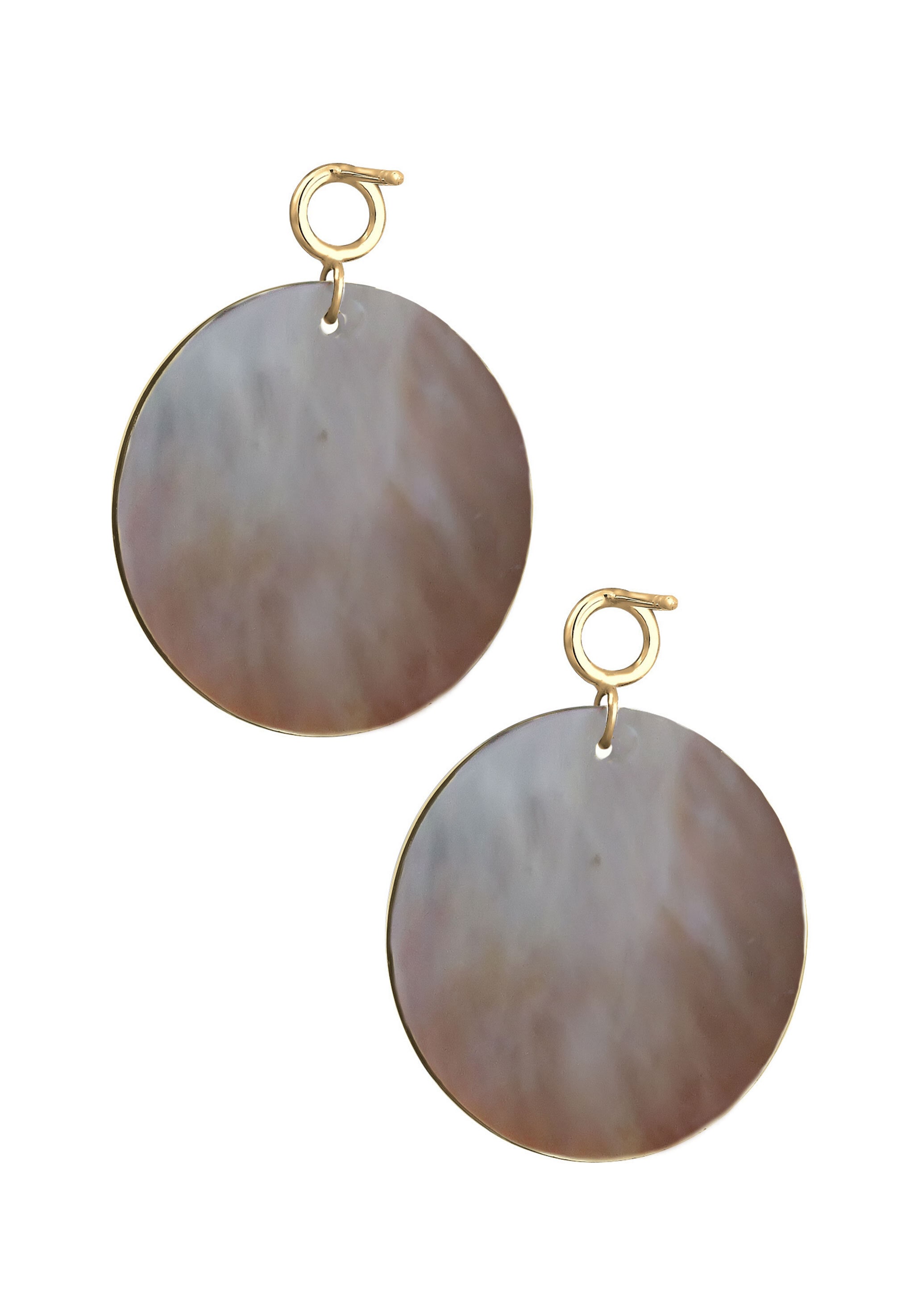 Elli Paar Ohrhänger »Ohrringe Hänger Perlmutt-Scheibe Schimmernd 925 Silber«