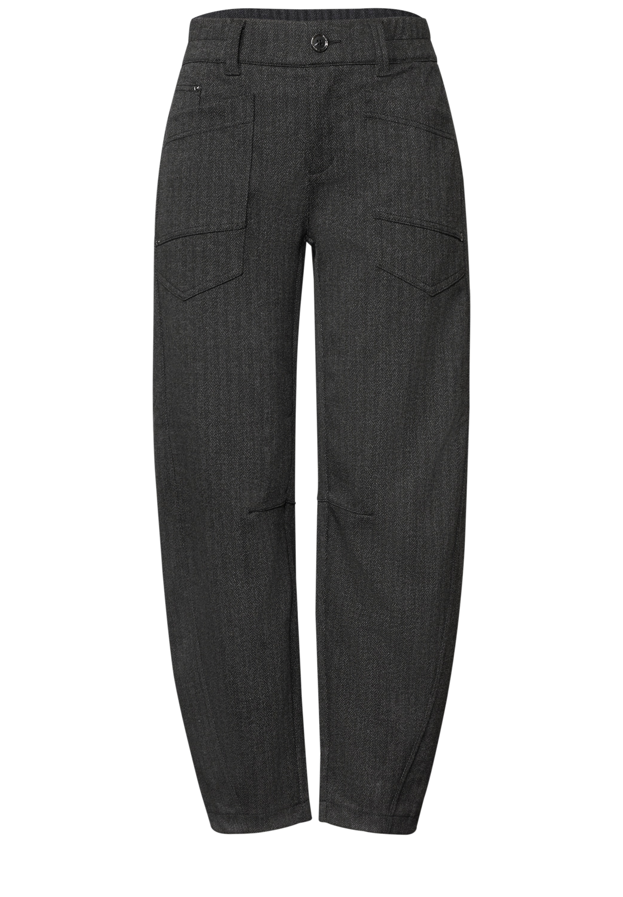 STREET ONE Stoffhose »Style Karlie«  mit Elastikbund und Fishbone Muster