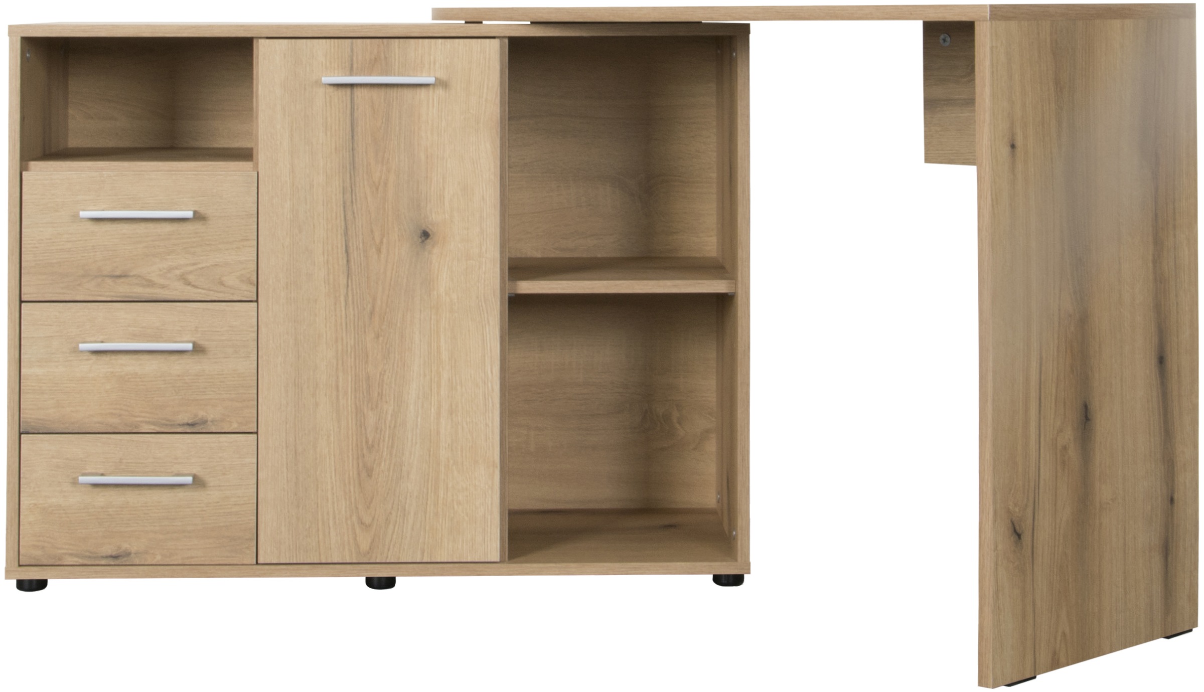 VOGL Möbelfabrik Schreibtisch »1246 mit schwenkbarer Tischplatte«, platzsparend, Breite 98-149 cm, Made in Germany