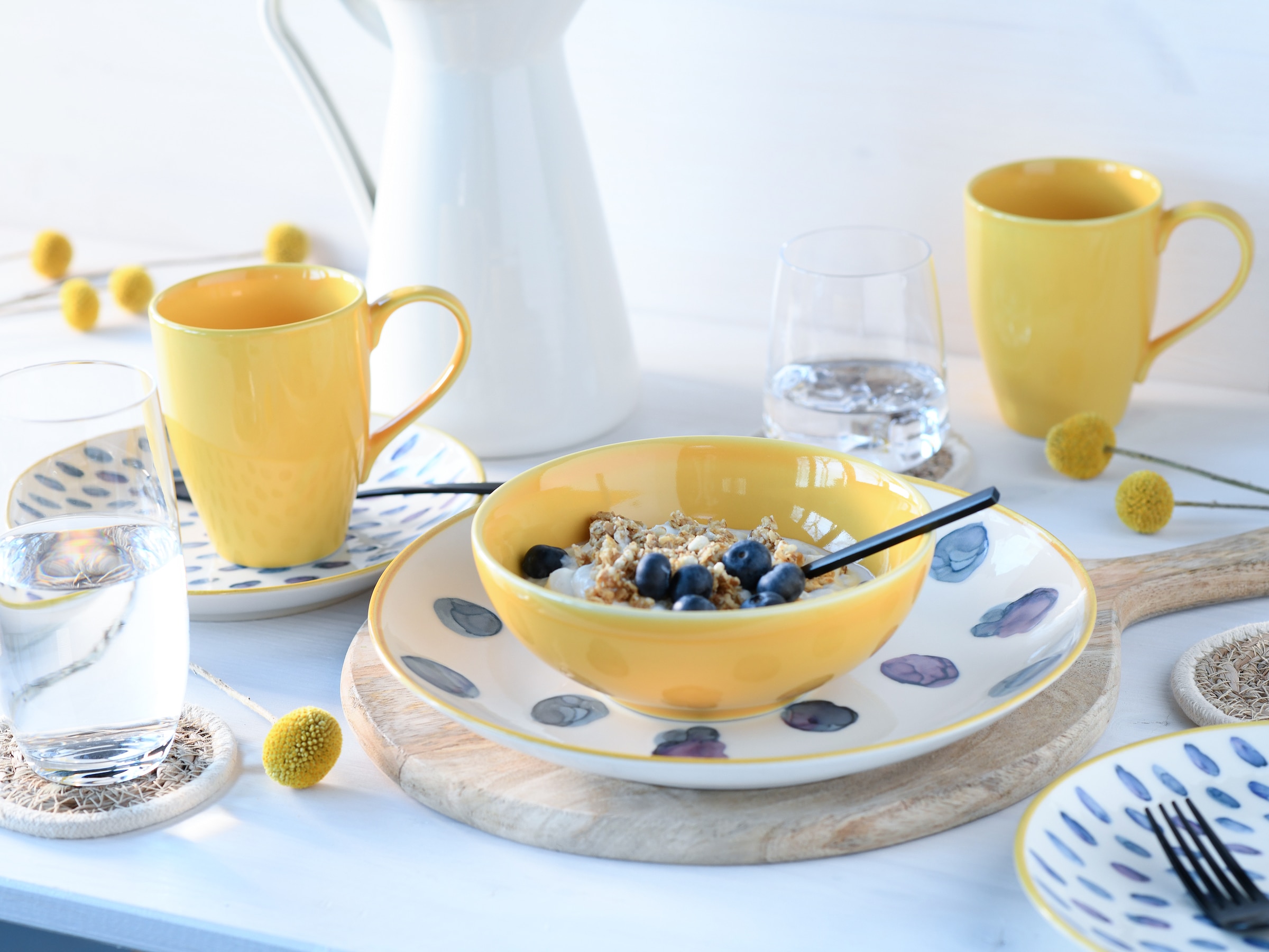 CreaTable Kombiservice »Maisie Bunt, Kombi-Service 16-tlg« Dots, Polka Dots, Konfetti, Punkte